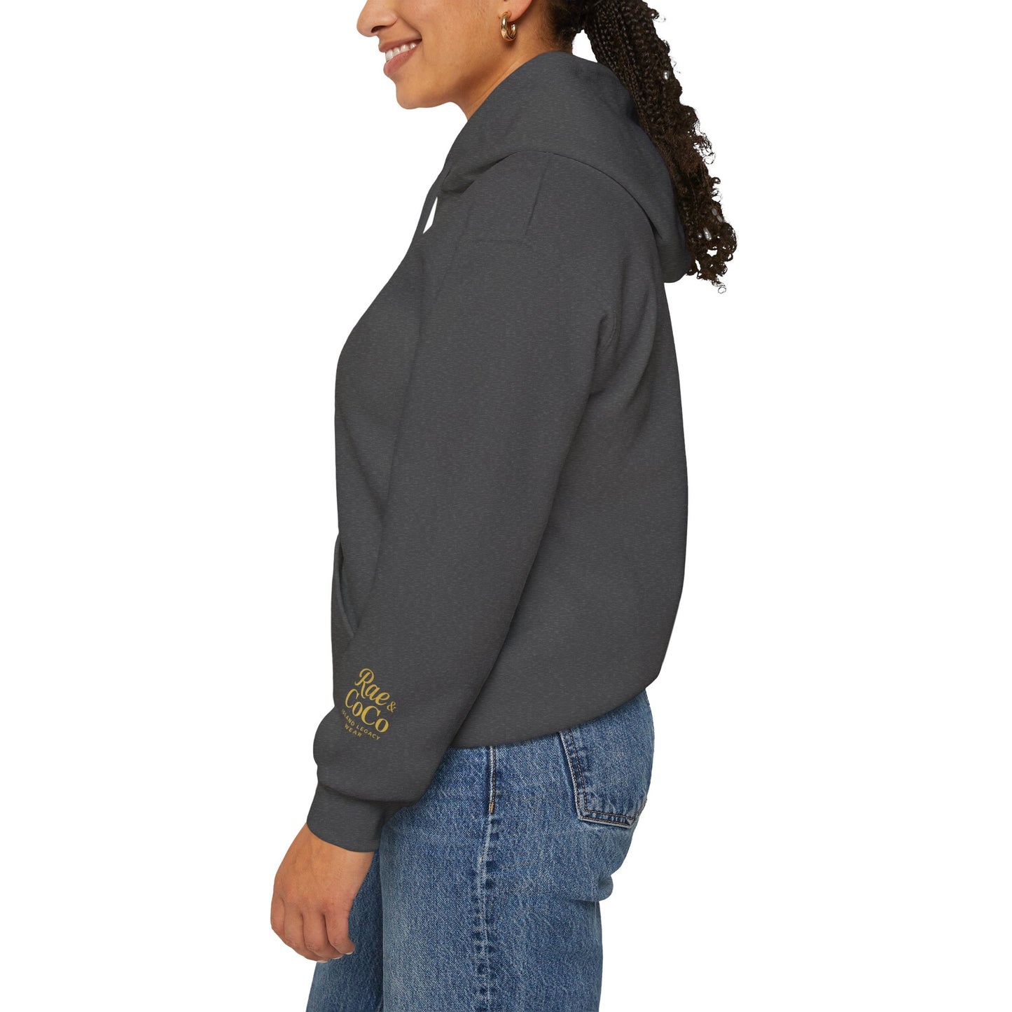 Martha’s Vineyard Hoodie – Unisex Heavy Blend with Cursive Yellow & Black Lettering