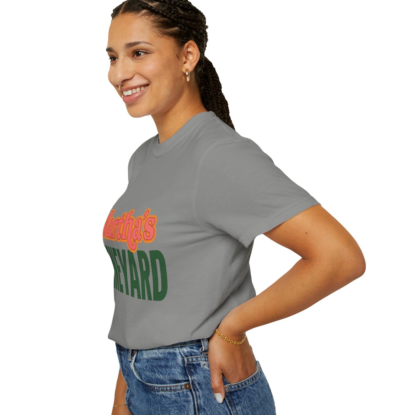 Retro Martha’s Vineyard Tee – Bold Vintage Lettering Unisex Island Shirt