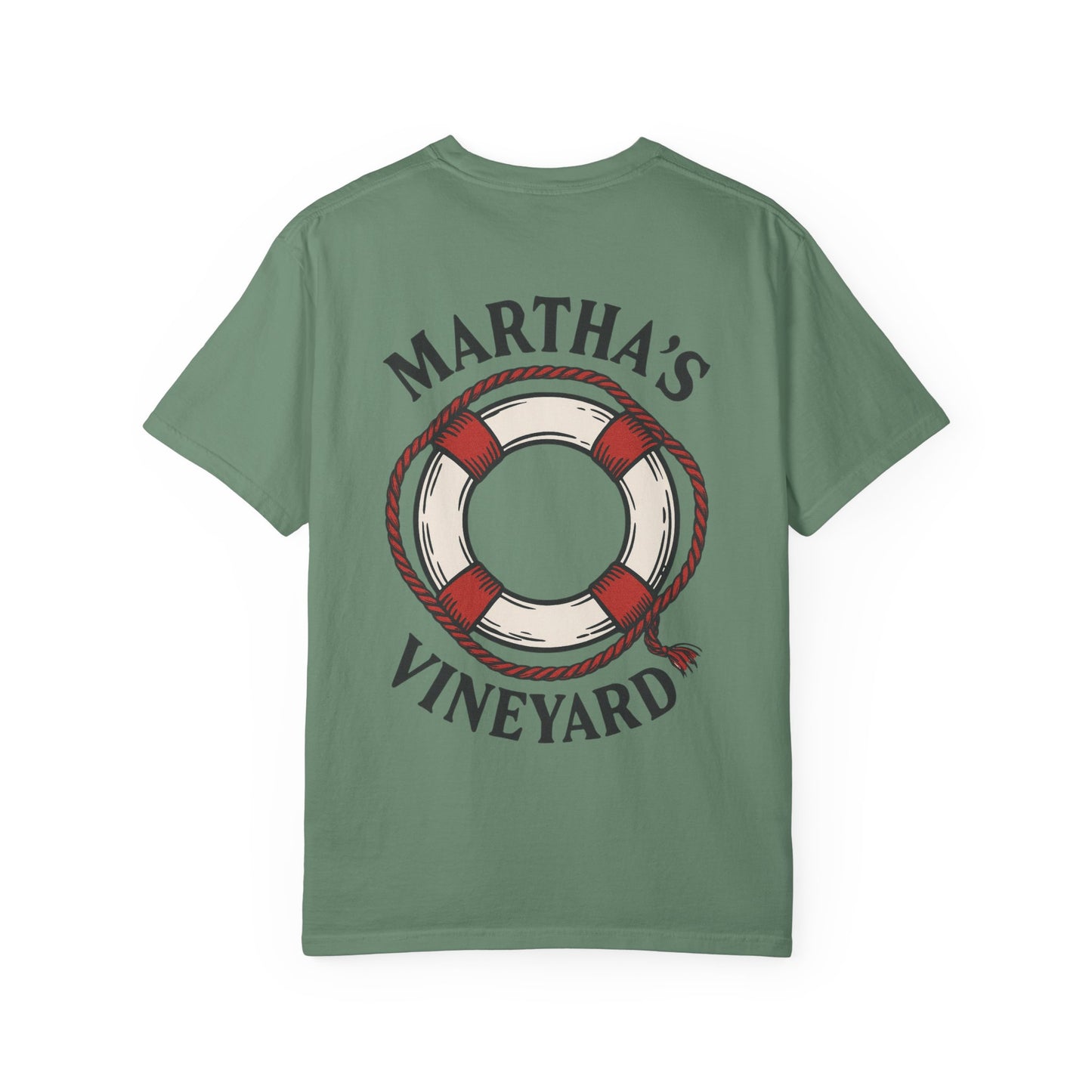 Martha’s Vineyard Lifebuoy Tee – Nautical Vintage Island Graphic Shirt