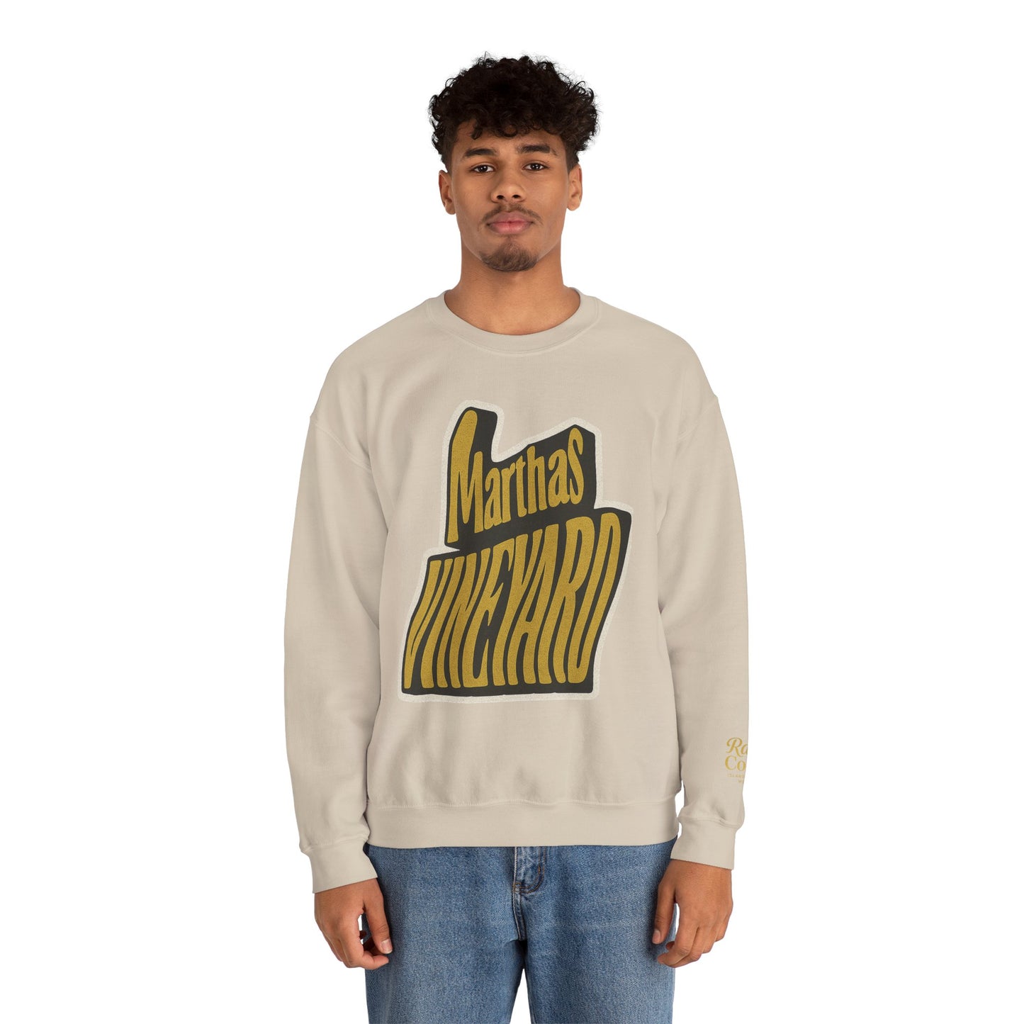 Wavy Martha’s Vineyard Crewneck Sweatshirt – Unisex Heavy Blend | Cozy Island Style