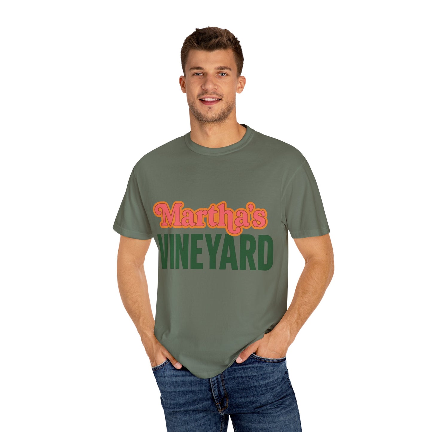 Retro Martha’s Vineyard Tee – Bold Vintage Lettering Unisex Island Shirt