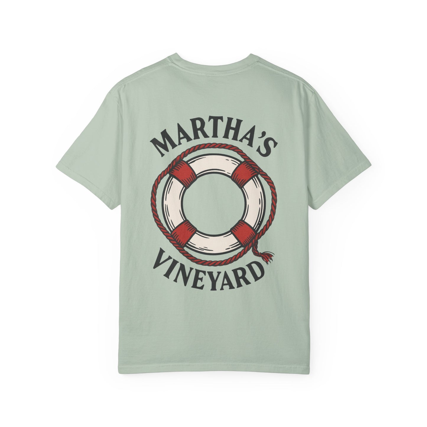 Martha’s Vineyard Lifebuoy Tee – Nautical Vintage Island Graphic Shirt