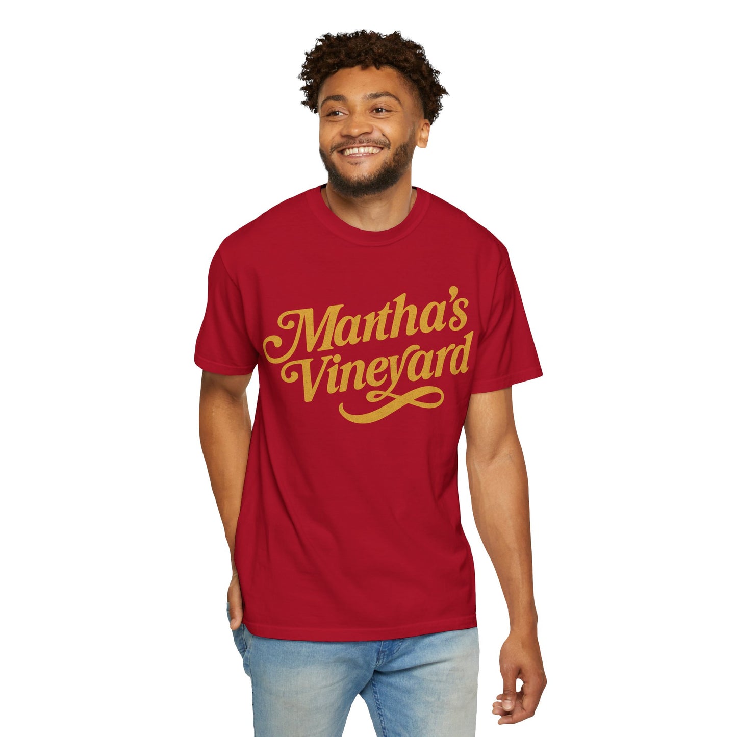 Vintage Martha’s Vineyard Script Tee – Retro Coastal Style Unisex T-Shirt