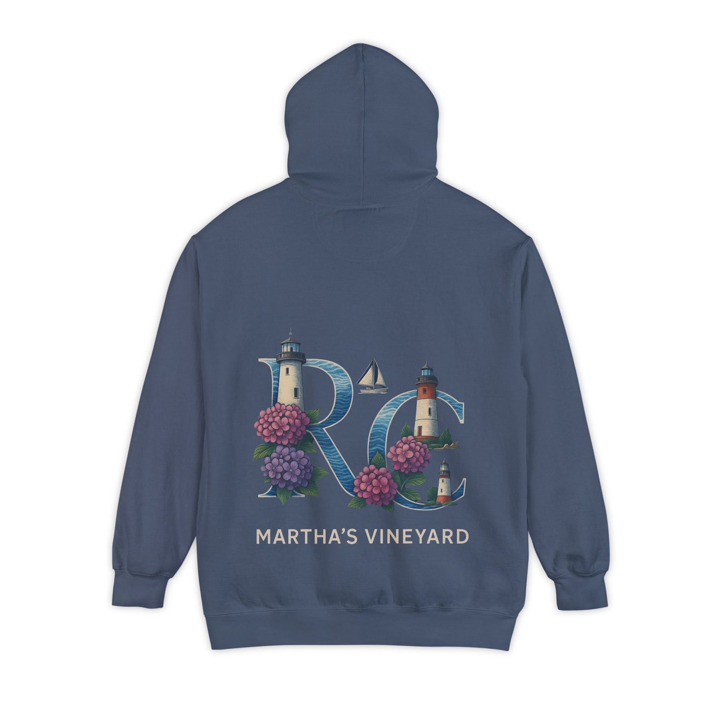 Rae & Coco Martha’s Vineyard Garment-Dyed Hoodie – Vintage Coastal Comfort, Unisex Island Style