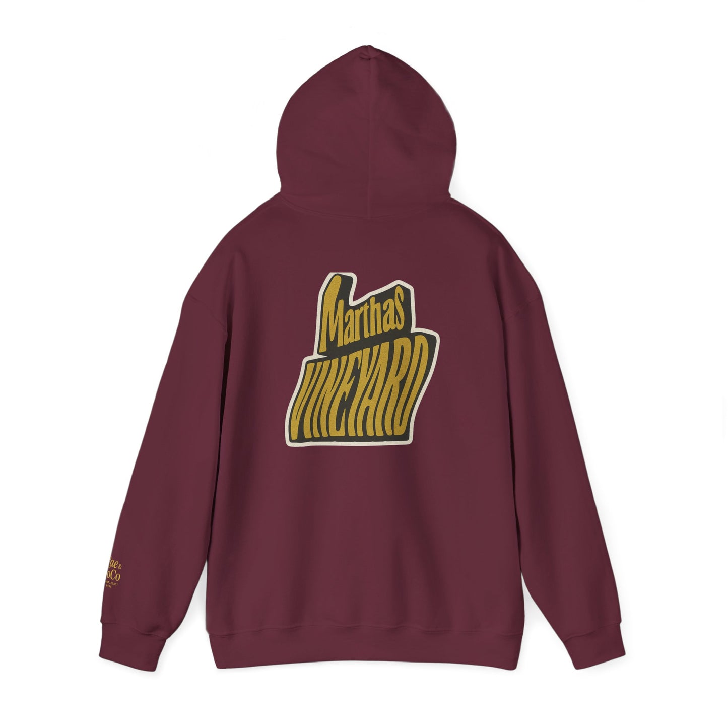 Wavy Martha’s Vineyard Hoodie – Unisex Heavy Blend Sweatshirt, Cozy & Stylish Coastal Wear
