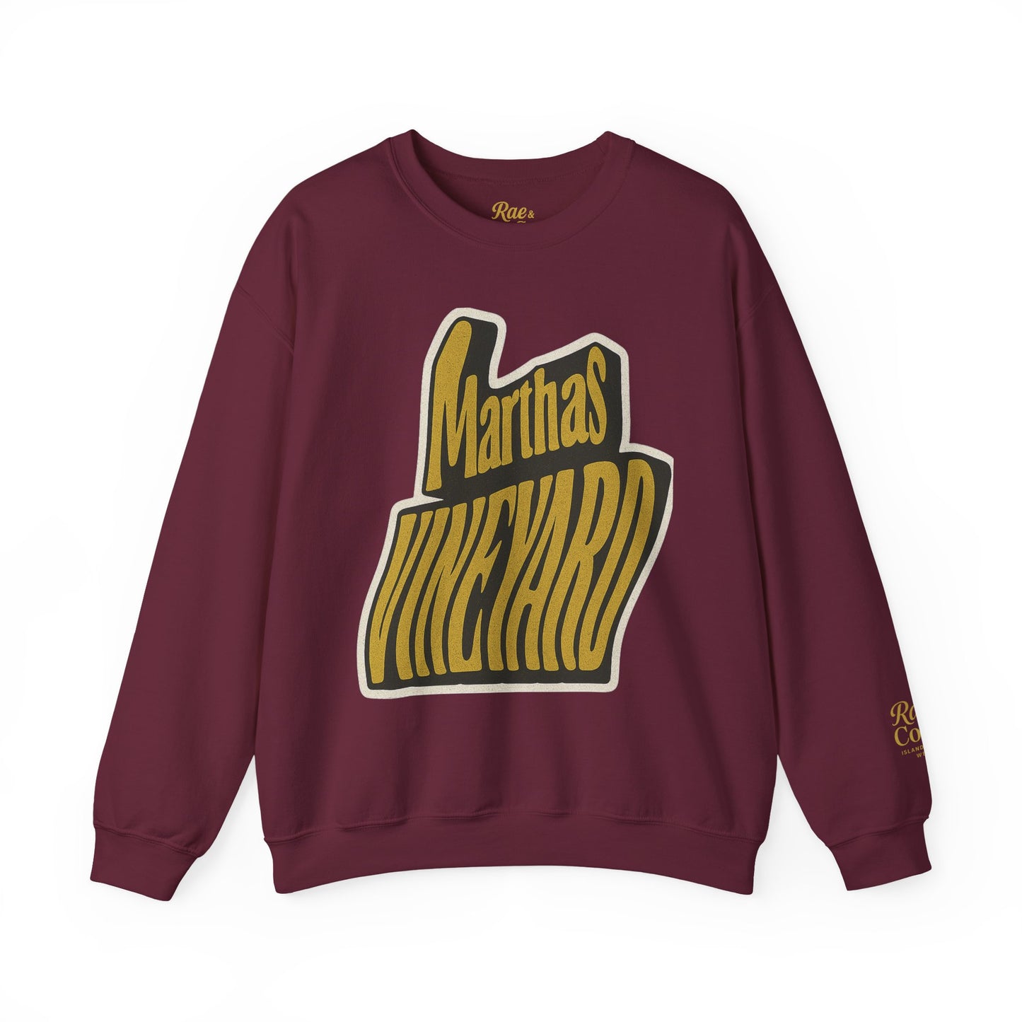 Wavy Martha’s Vineyard Crewneck Sweatshirt – Unisex Heavy Blend | Cozy Island Style