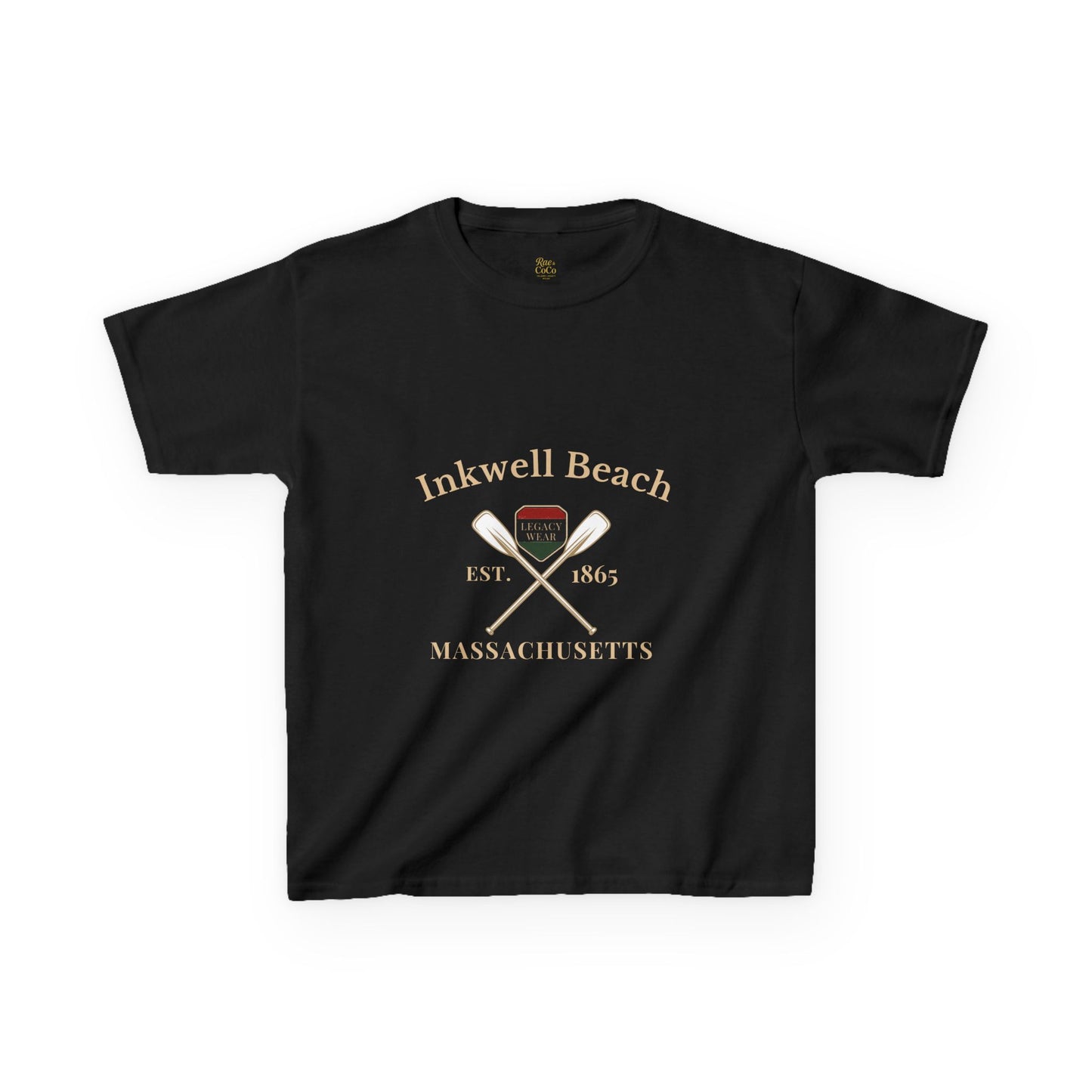 Inkwell Beach Kids Shirt – Black Heritage Martha’s Vineyard Tee, Vintage Massachusetts Design, Black-Owned Coastal Summer Apparel