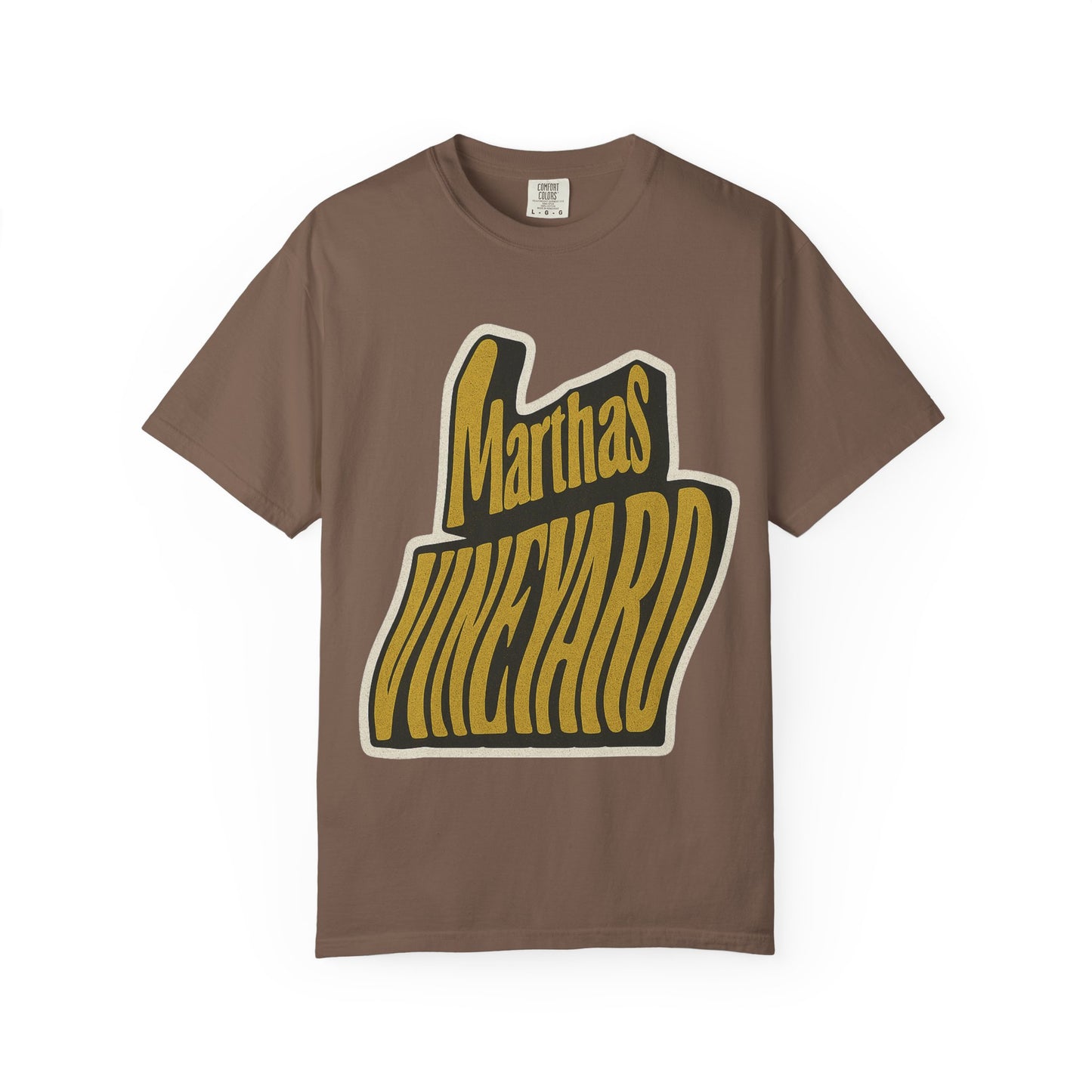 Groovy Martha’s Vineyard Tee – Retro Wavy Lettering Unisex Island Shirt
