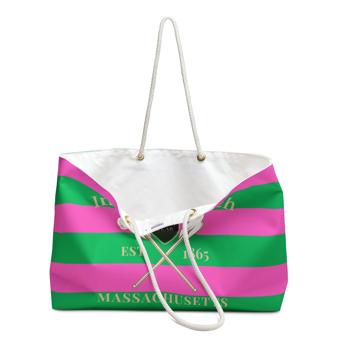 Pink and Green Classic Weekend Bag