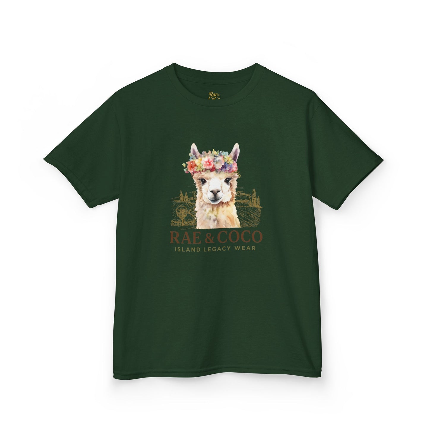 Kids Floral Alpaca T-Shirt – Island Legacy Wear, Black-Owned Summer Apparel, Cute Coastal Kids Tee, Martha’s Vineyard Gift