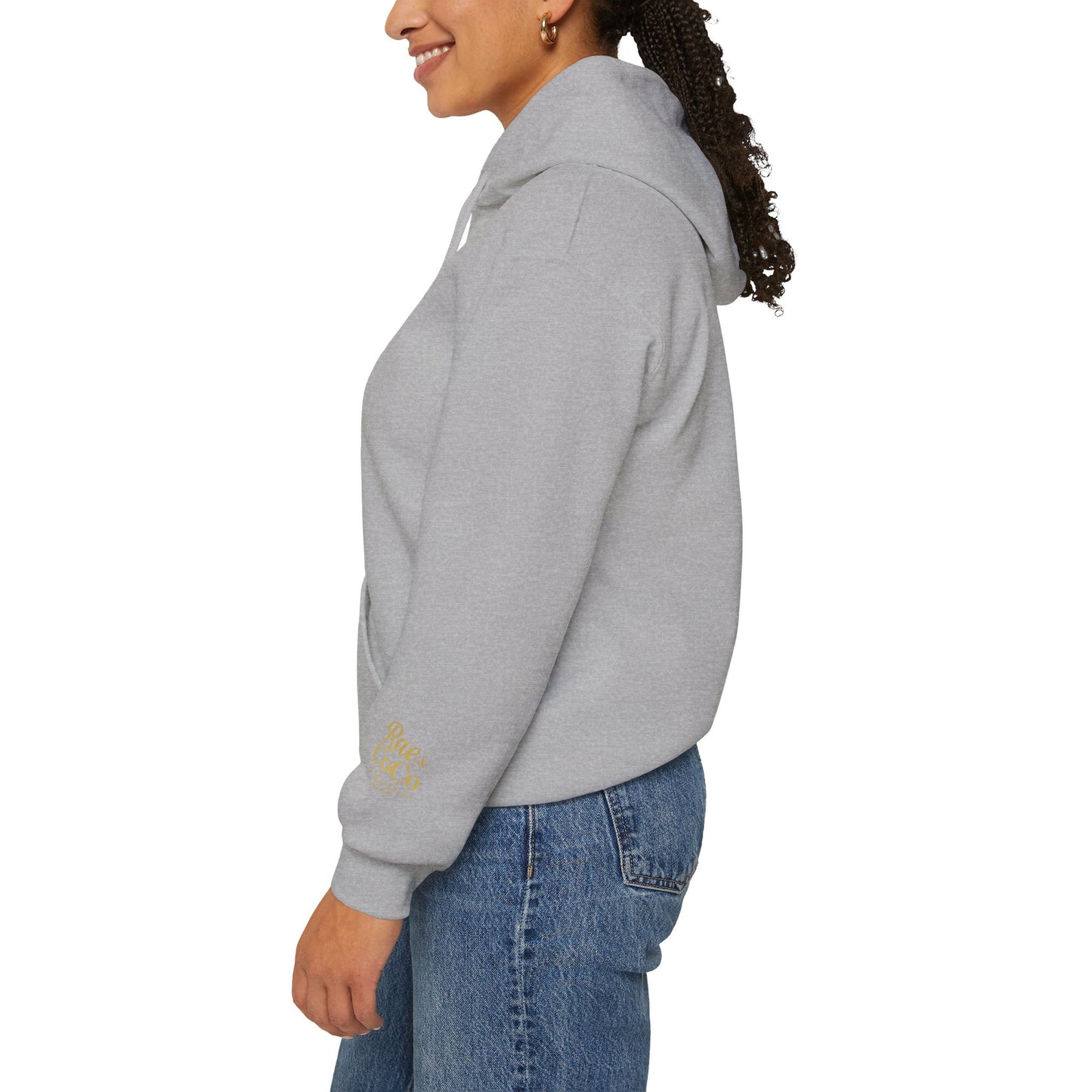 Martha’s Vineyard Hoodie – Unisex Heavy Blend with Cursive Yellow & Black Lettering