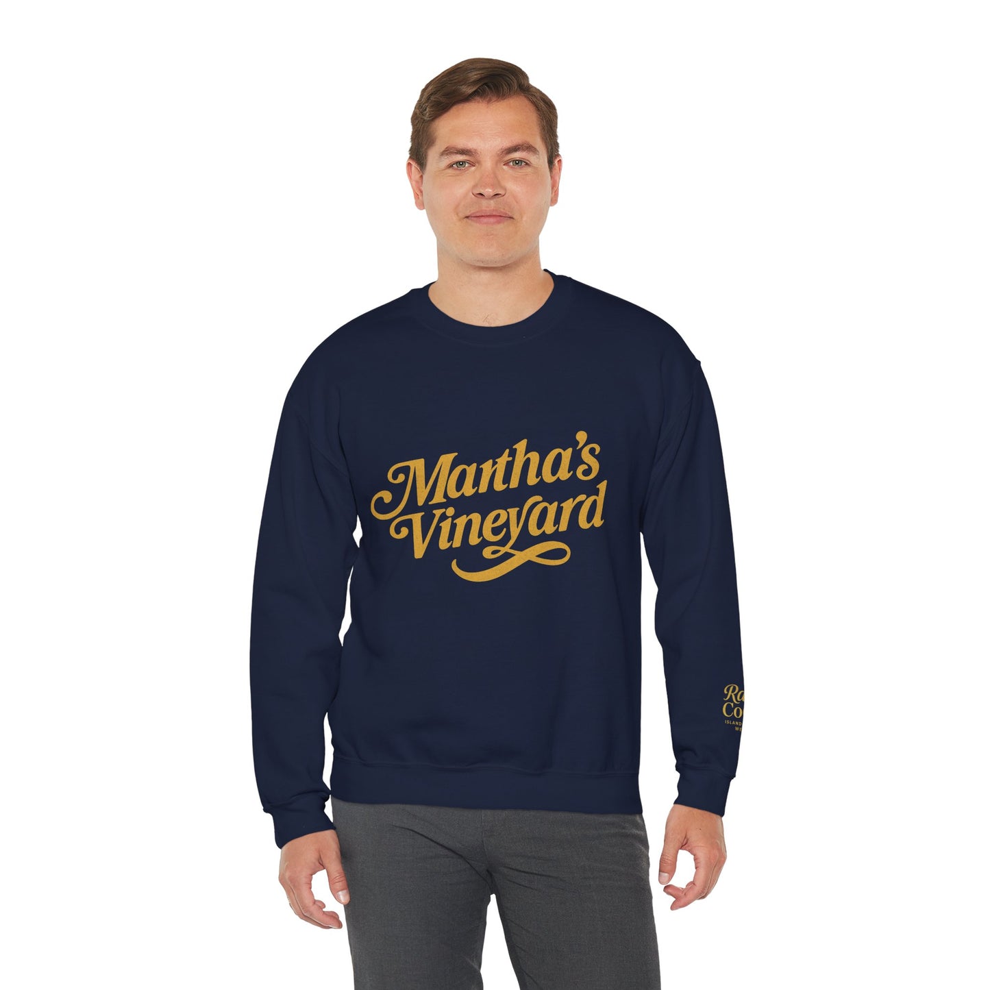 Cursive Martha’s Vineyard Crewneck Sweatshirt – Unisex Heavy Blend | Cozy Island Style