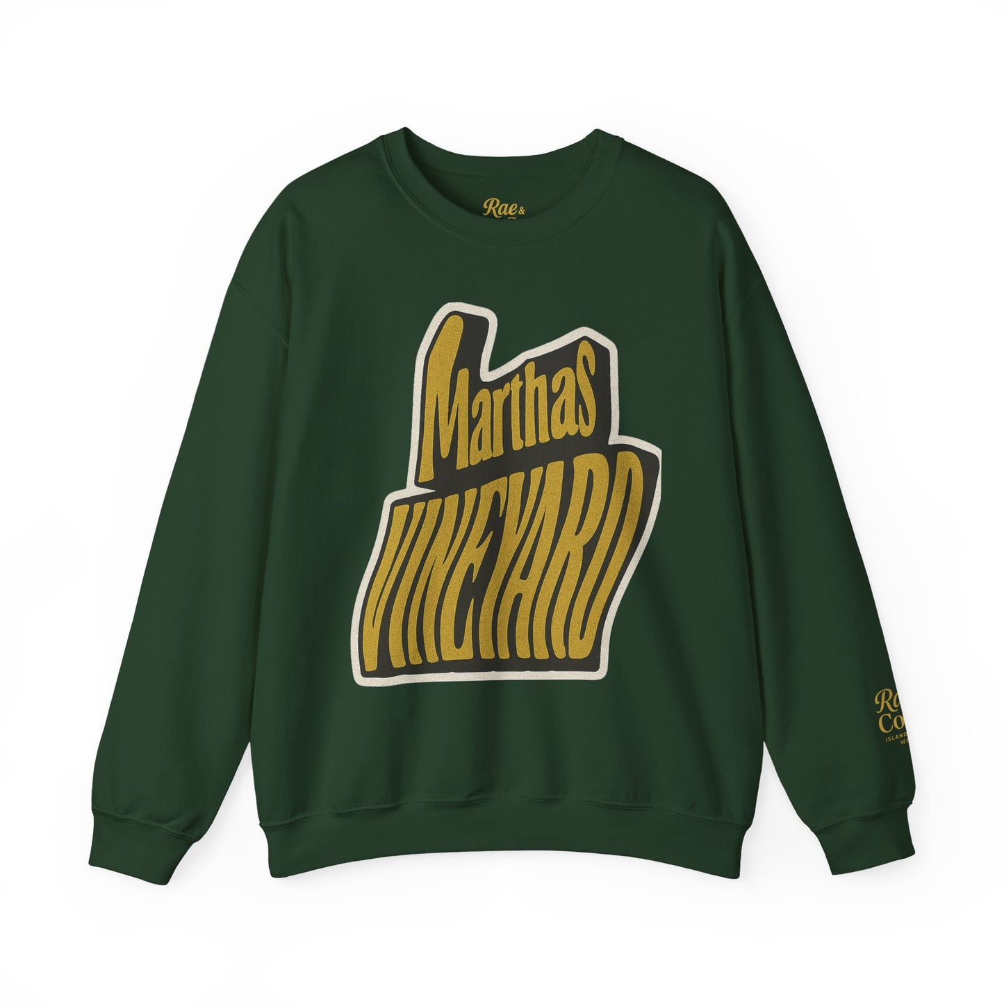 Wavy Martha’s Vineyard Crewneck Sweatshirt – Unisex Heavy Blend | Cozy Island Style