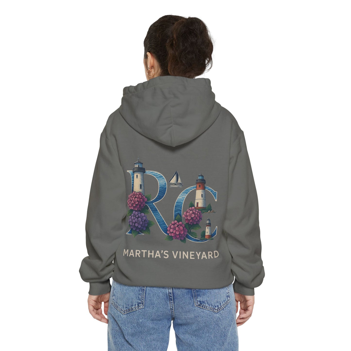 Rae & Coco Martha’s Vineyard Garment-Dyed Hoodie – Vintage Coastal Comfort, Unisex Island Style