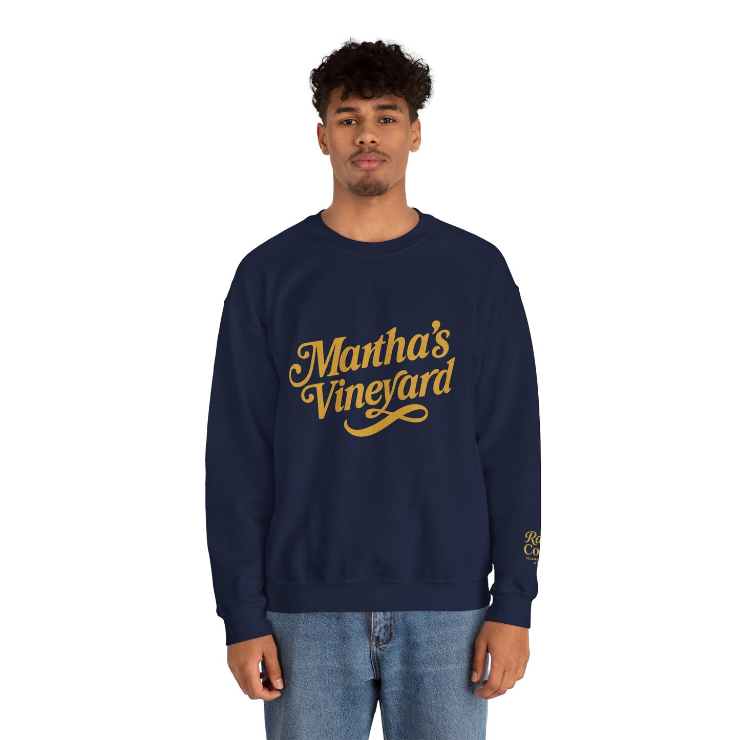 Cursive Martha’s Vineyard Crewneck Sweatshirt – Unisex Heavy Blend | Cozy Island Style