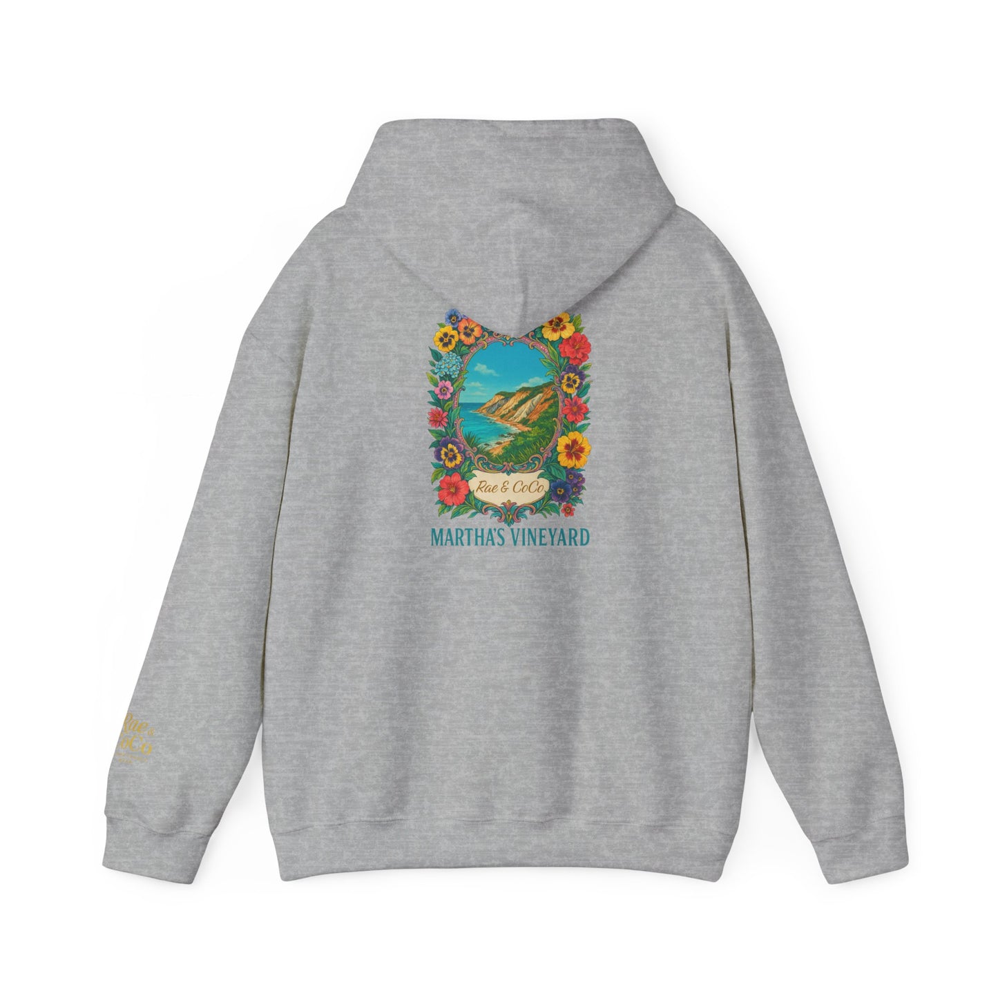 Martha's Vineyard Art Hoodie, Unisex Soft Sweatshirt, Cozy Gift for Beach Lovers, Travel Memory Apparel, Summer Vacation Wear