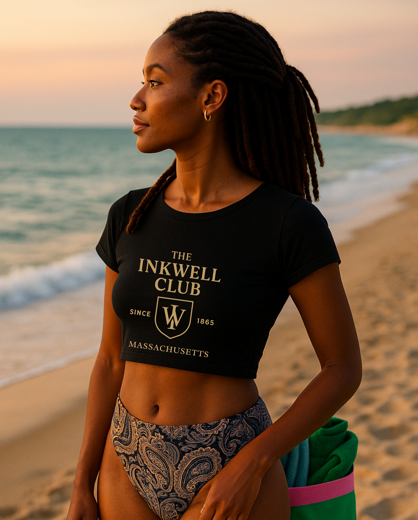Festival Crop Top - Day Party and Beach Day Classic Design by Inkwell Club