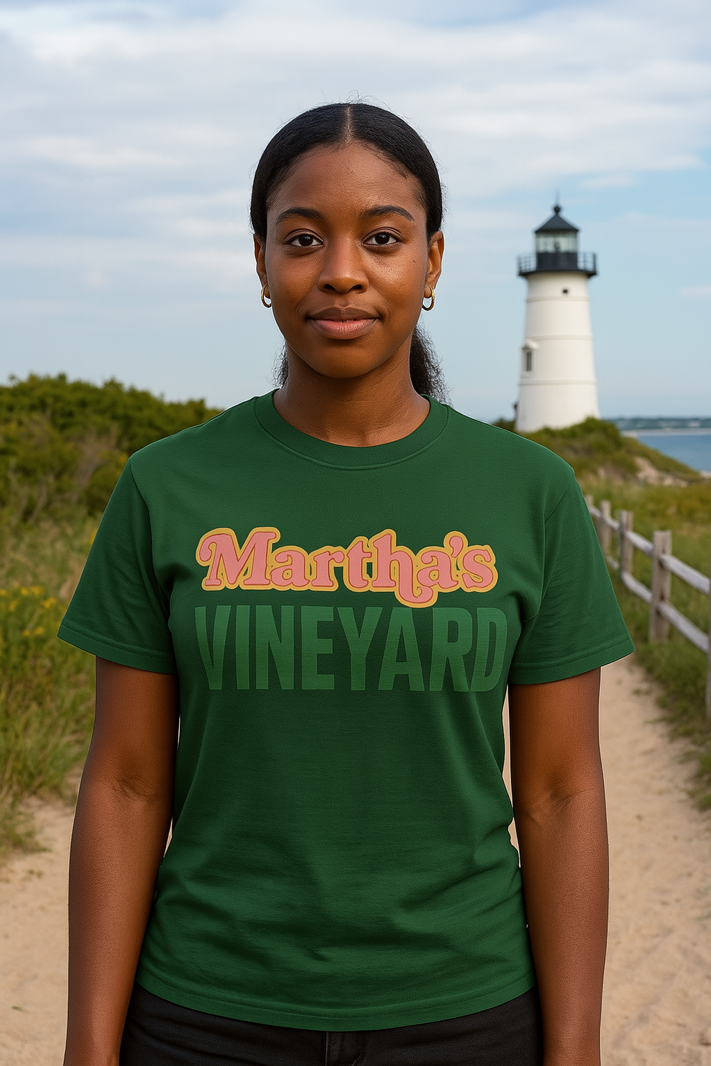 Retro Martha’s Vineyard Tee – Bold Vintage Lettering Unisex Island Shirt