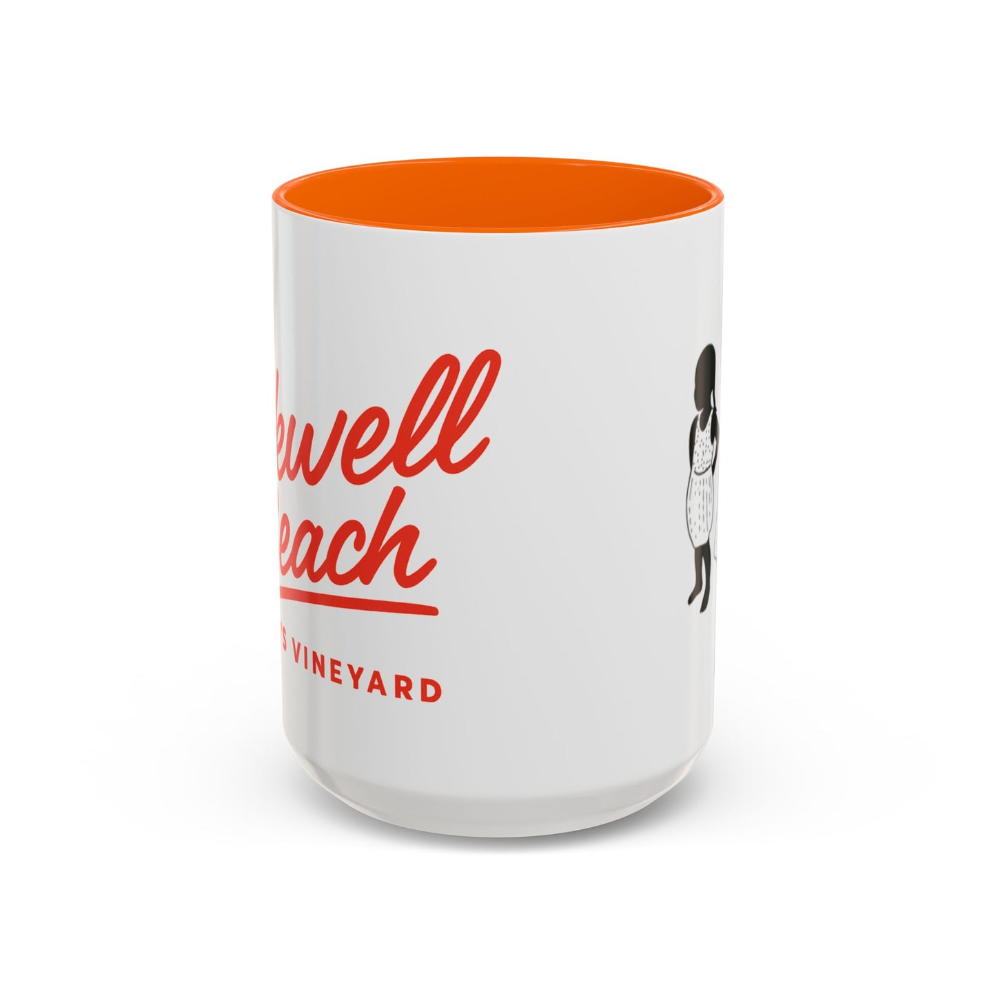 🔴 The Inkwell Beach – Martha’s Vineyard Classic Script Accent Mug (11oz & 15oz)
