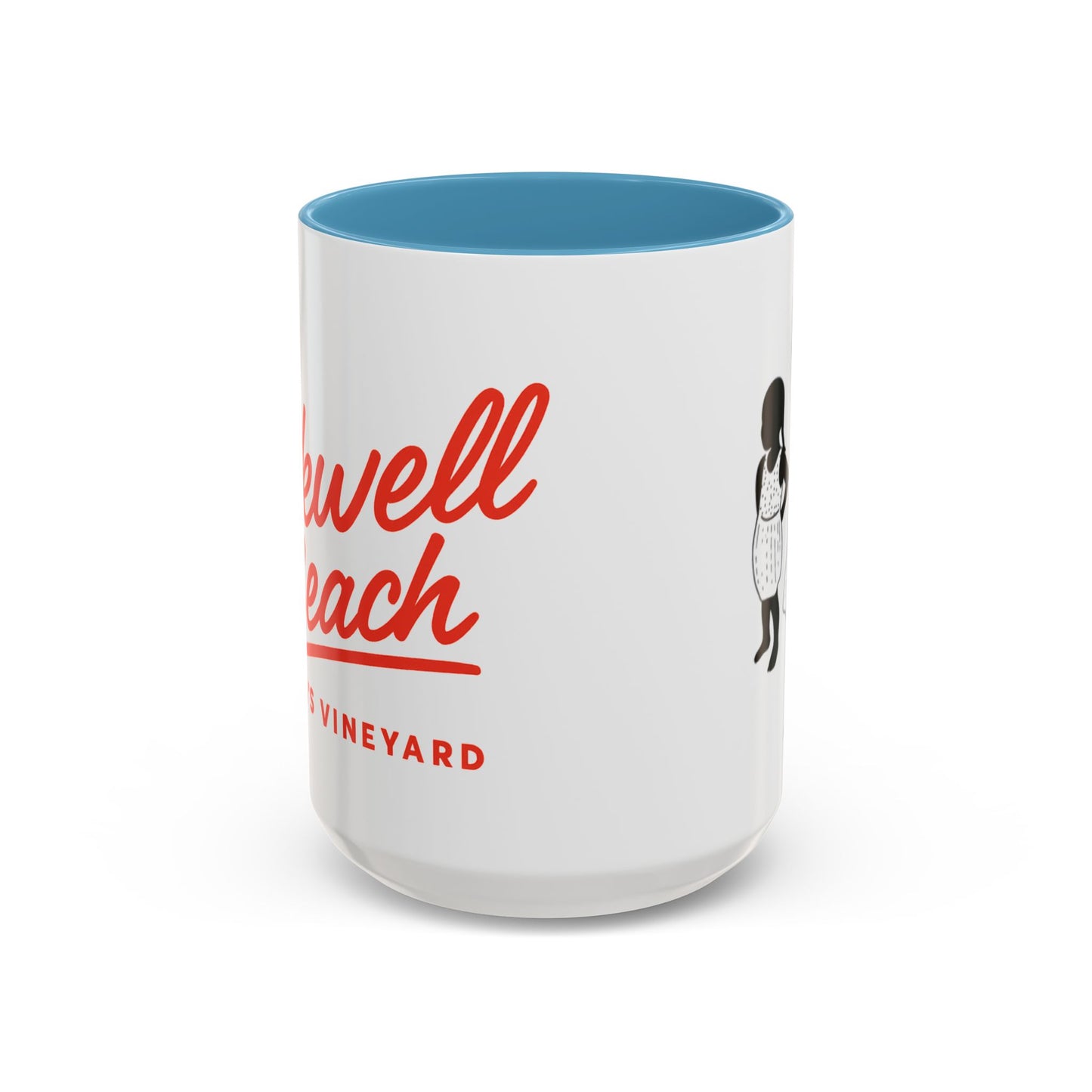 🔴 The Inkwell Beach – Martha’s Vineyard Classic Script Accent Mug (11oz & 15oz)