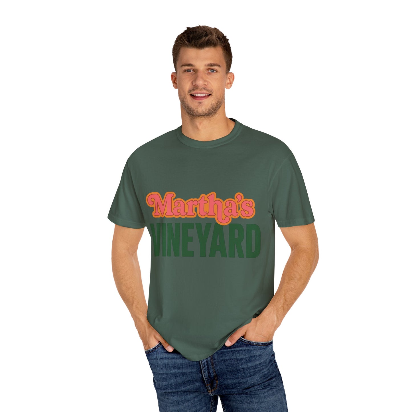 Retro Martha’s Vineyard Tee – Bold Vintage Lettering Unisex Island Shirt