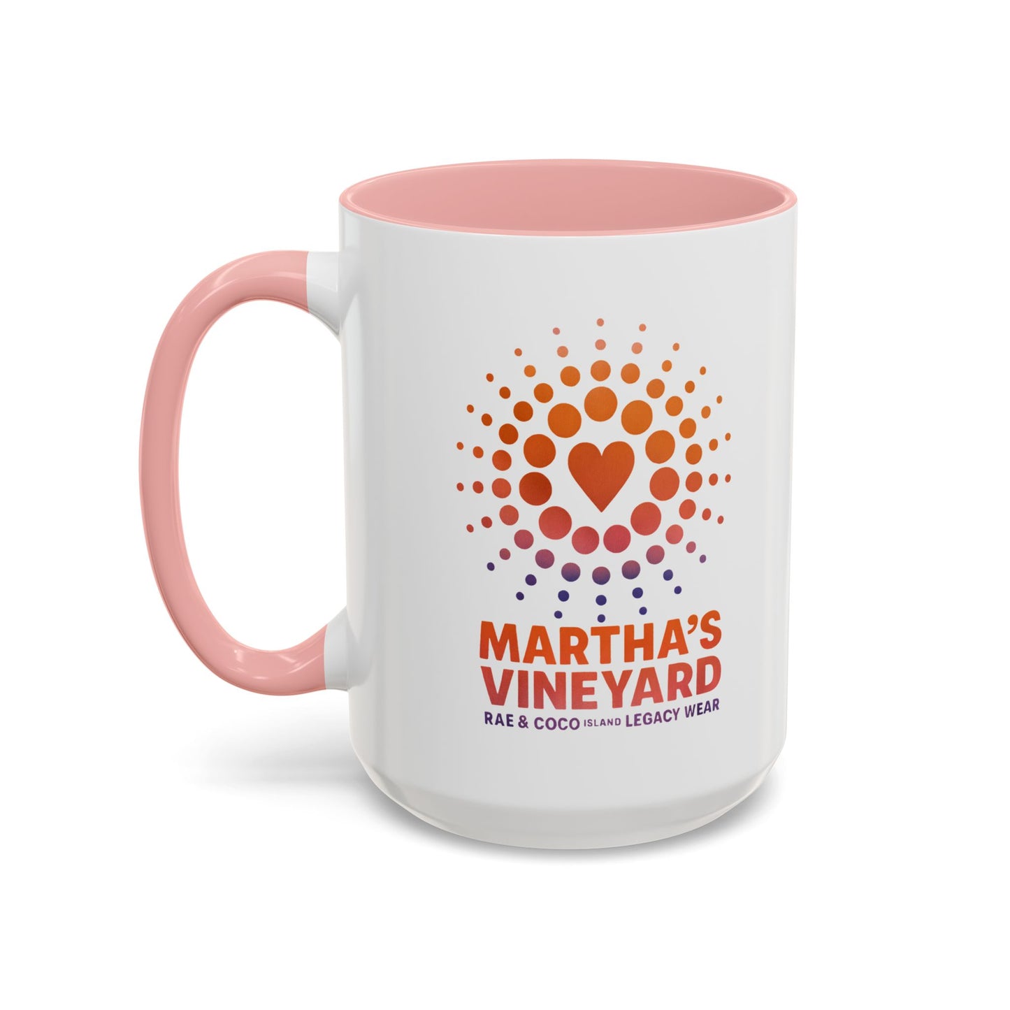 🧡💜 Heart & Dots “Martha’s Vineyard Legacy” Accent Mug (11oz & 15oz)