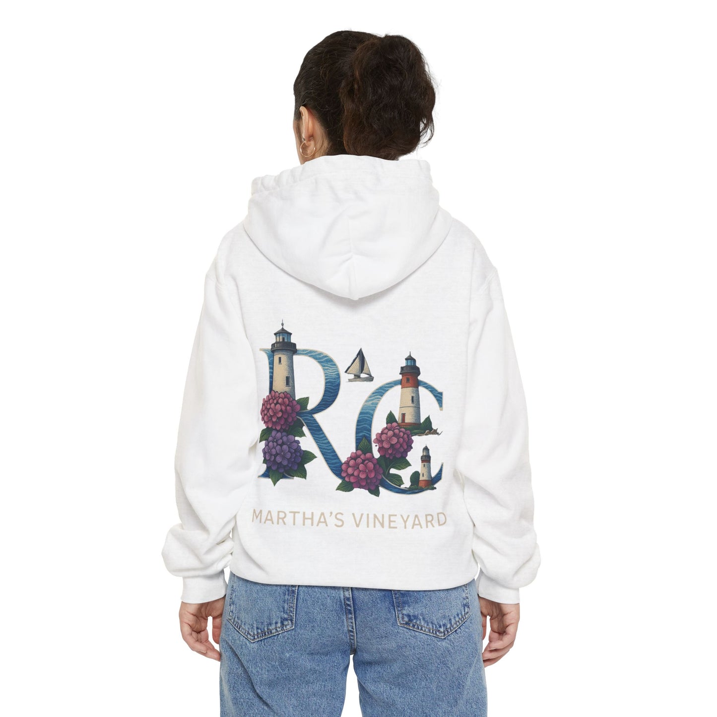 Rae & Coco Martha’s Vineyard Garment-Dyed Hoodie – Vintage Coastal Comfort, Unisex Island Style
