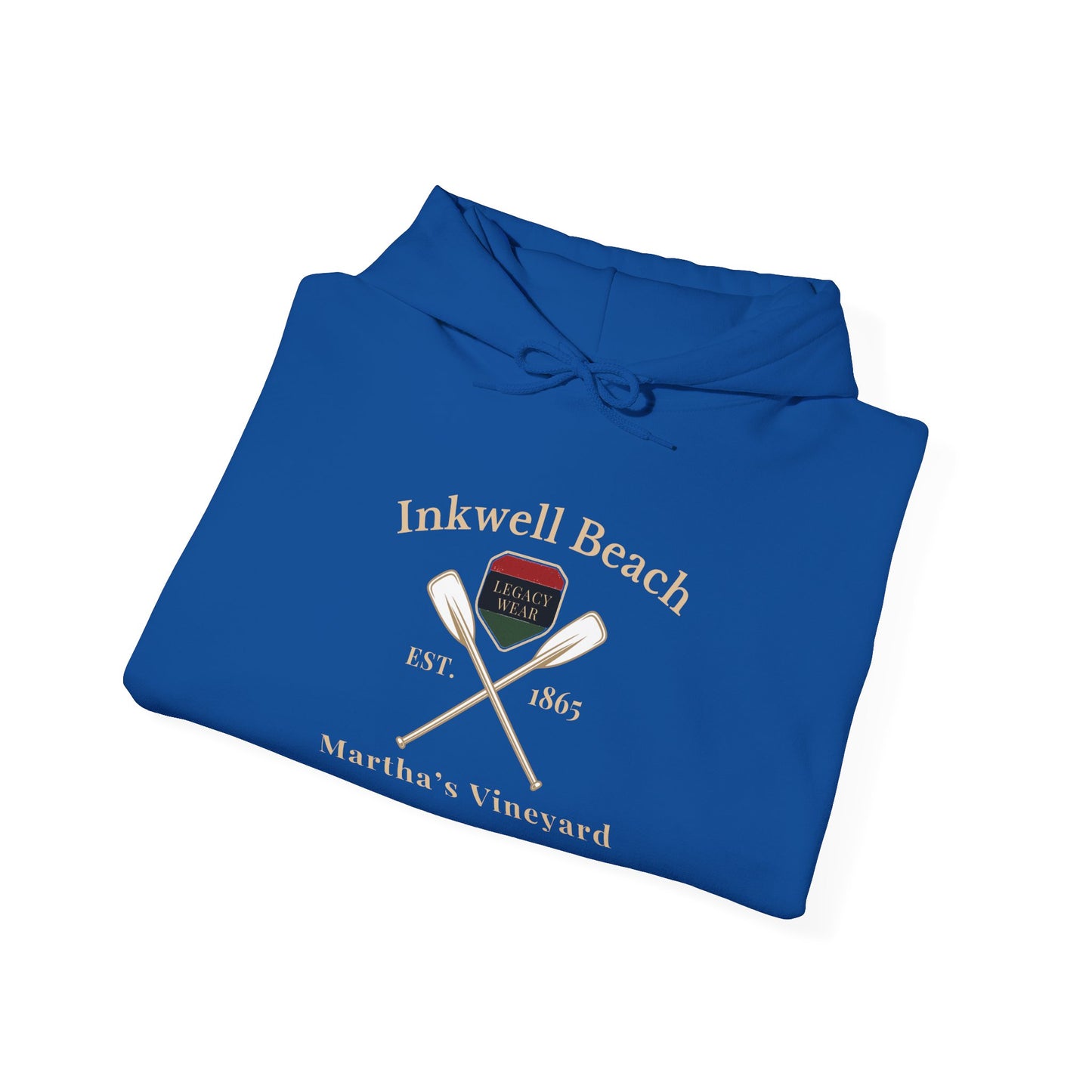 Cozy Beach Hoodie: InkWell Vineyard Design, Unisex Pullover Sweatshirt, Gift for Beach Lovers, Casual Wear, Vacation Essential