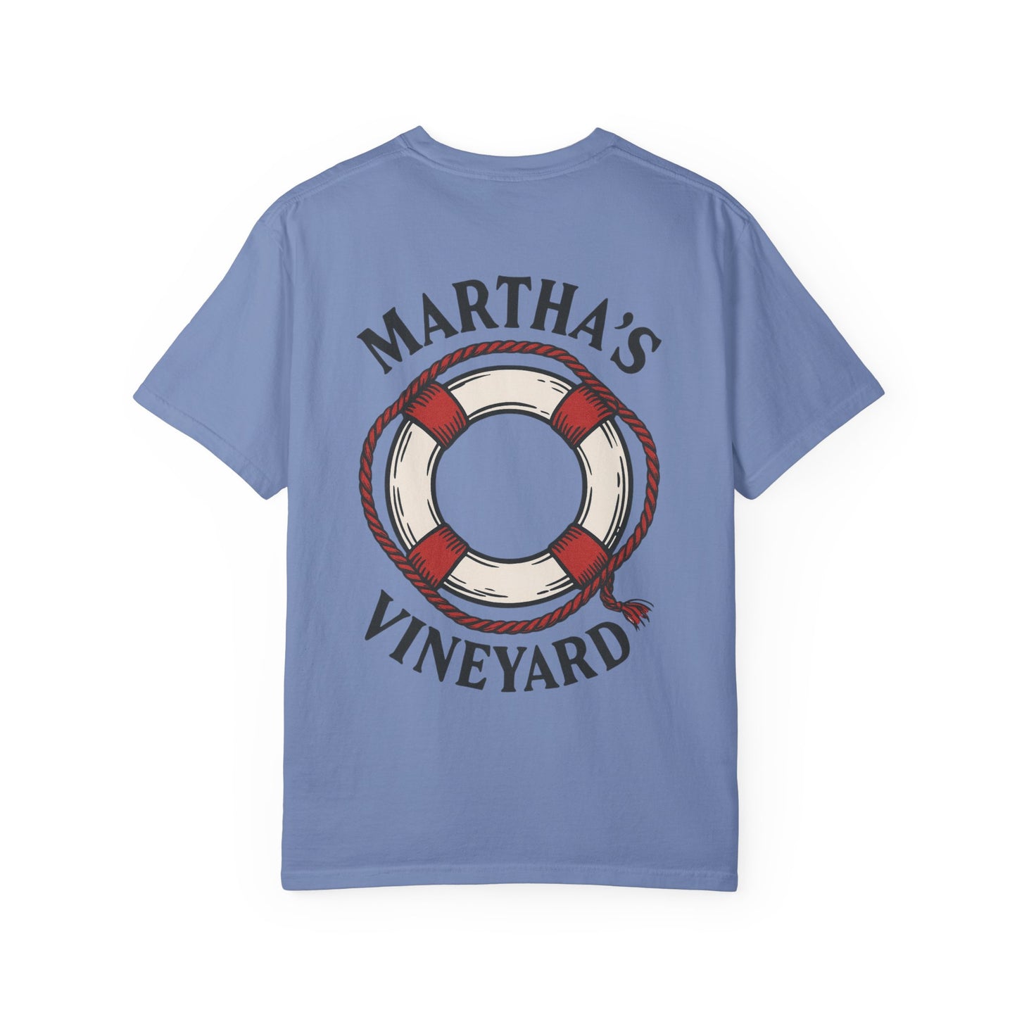 Martha’s Vineyard Lifebuoy Tee – Nautical Vintage Island Graphic Shirt