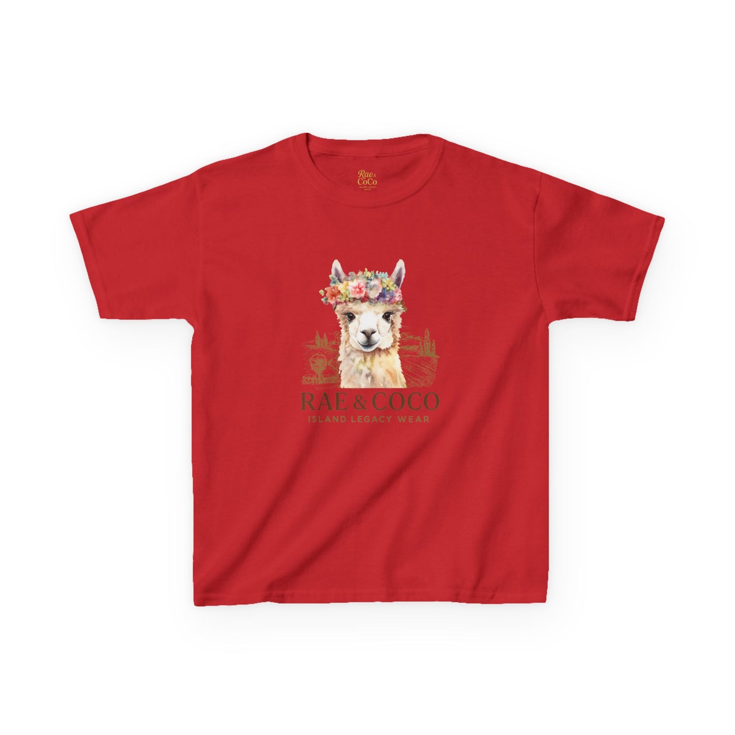 Kids Floral Alpaca T-Shirt – Island Legacy Wear, Black-Owned Summer Apparel, Cute Coastal Kids Tee, Martha’s Vineyard Gift