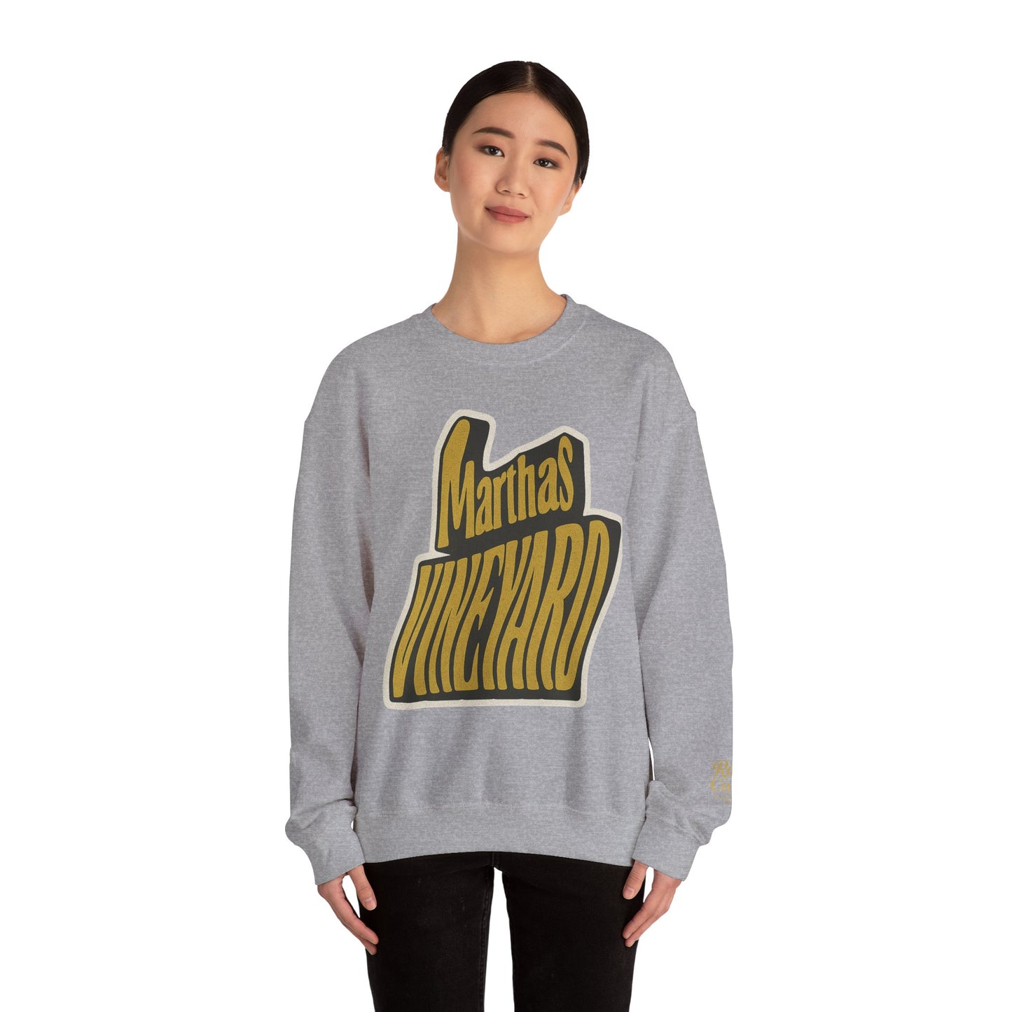 Wavy Martha’s Vineyard Crewneck Sweatshirt – Unisex Heavy Blend | Cozy Island Style