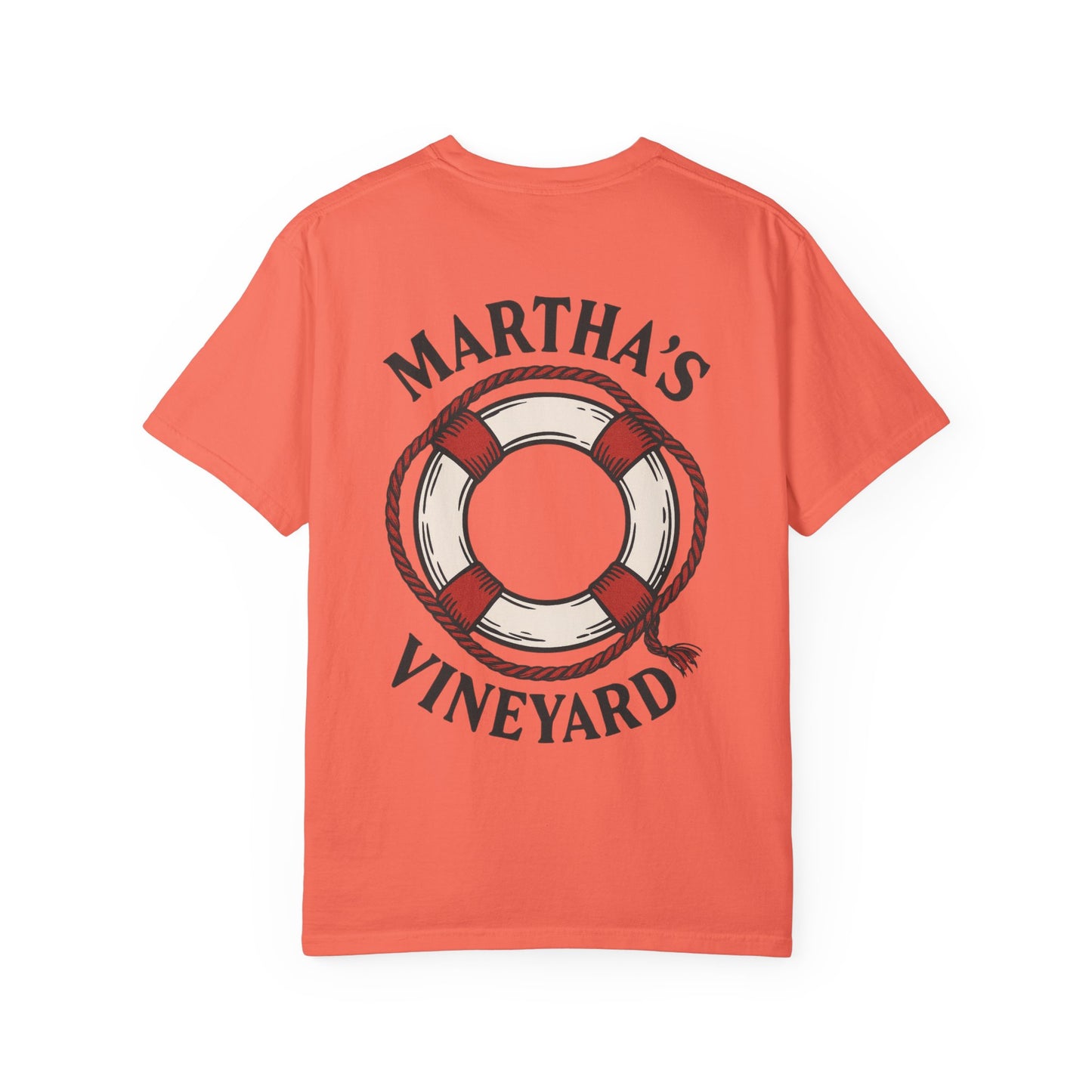 Martha’s Vineyard Lifebuoy Tee – Nautical Vintage Island Graphic Shirt
