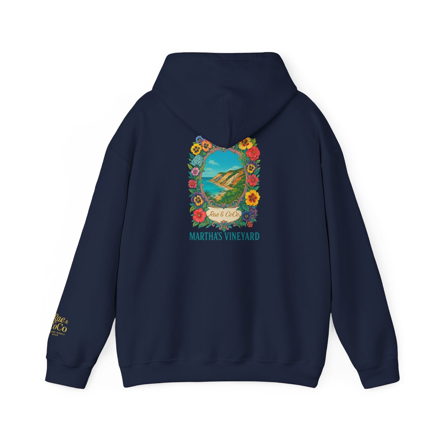 Martha's Vineyard Art Hoodie, Unisex Soft Sweatshirt, Cozy Gift for Beach Lovers, Travel Memory Apparel, Summer Vacation Wear