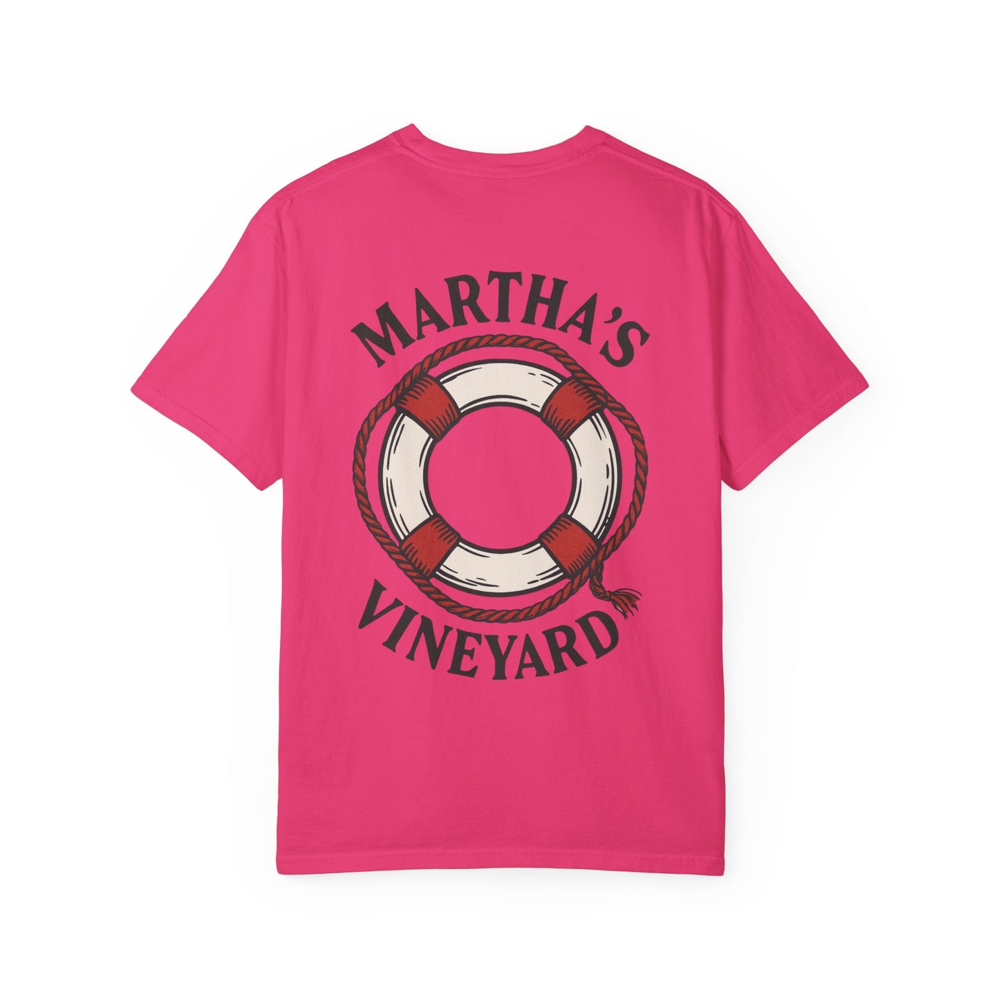 Martha’s Vineyard Lifebuoy Tee – Nautical Vintage Island Graphic Shirt