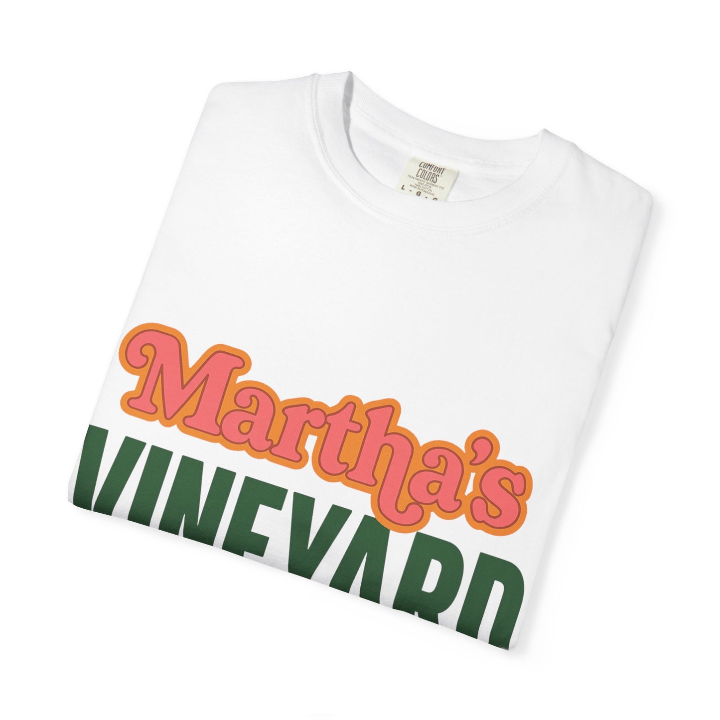Retro Martha’s Vineyard Tee – Bold Vintage Lettering Unisex Island Shirt