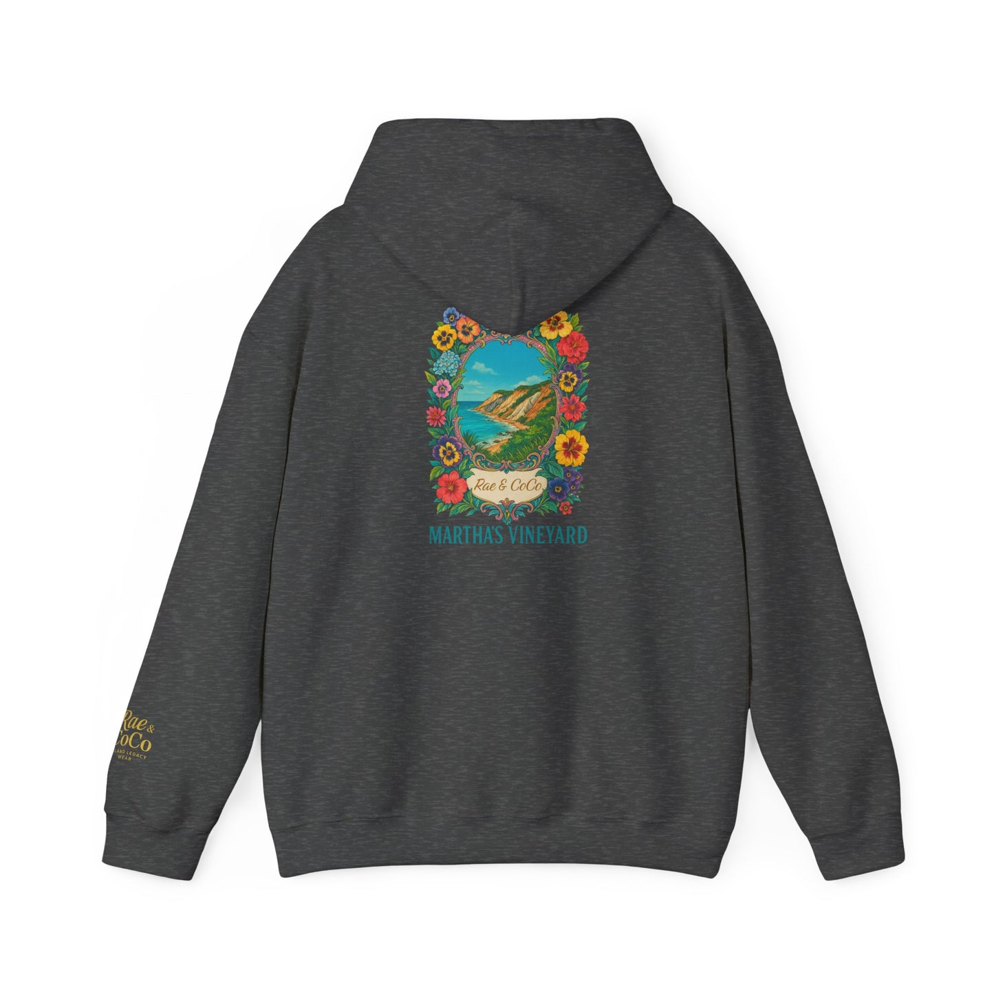 Martha's Vineyard Art Hoodie, Unisex Soft Sweatshirt, Cozy Gift for Beach Lovers, Travel Memory Apparel, Summer Vacation Wear