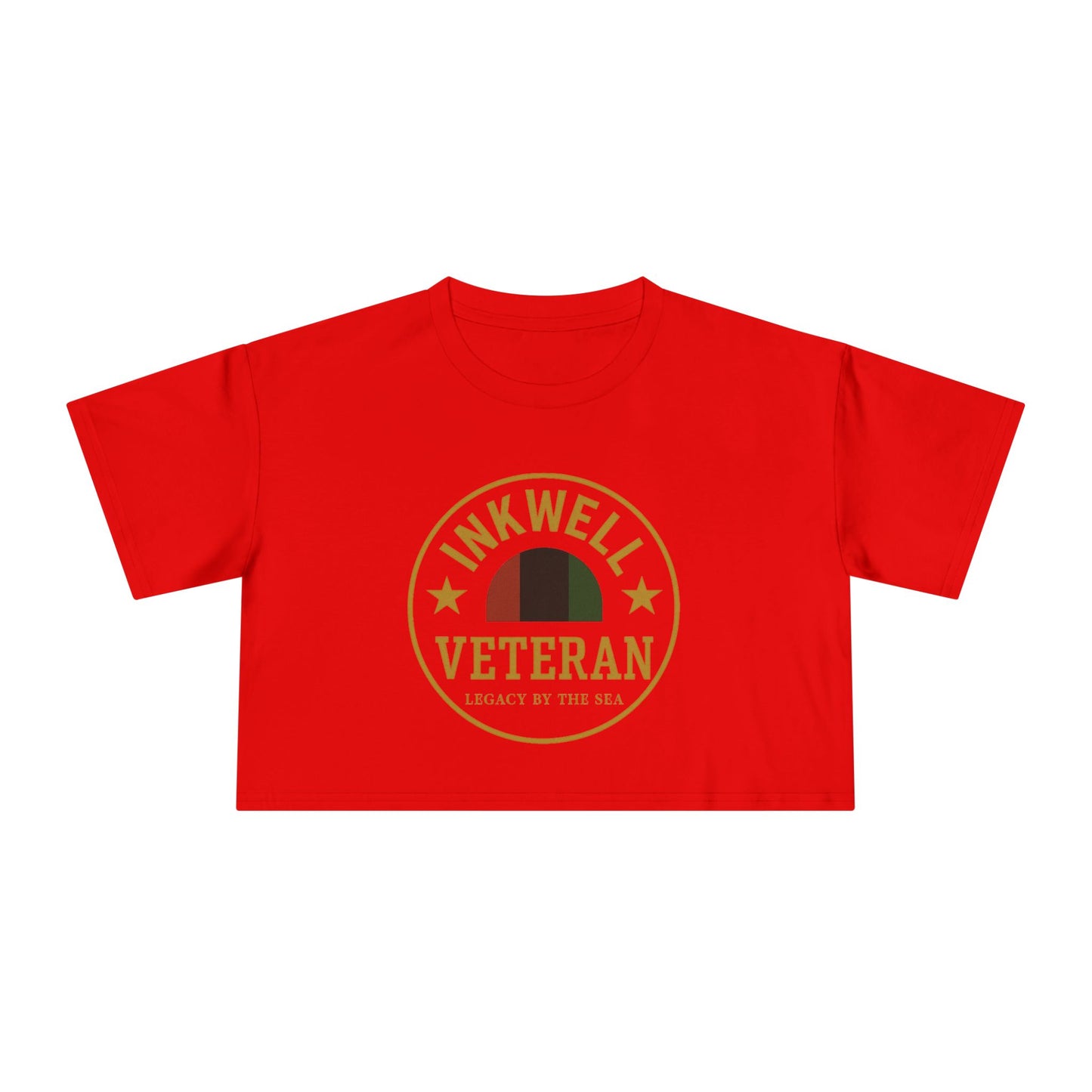 Crop Tee - Inkwell Veteran Crop Top for Women