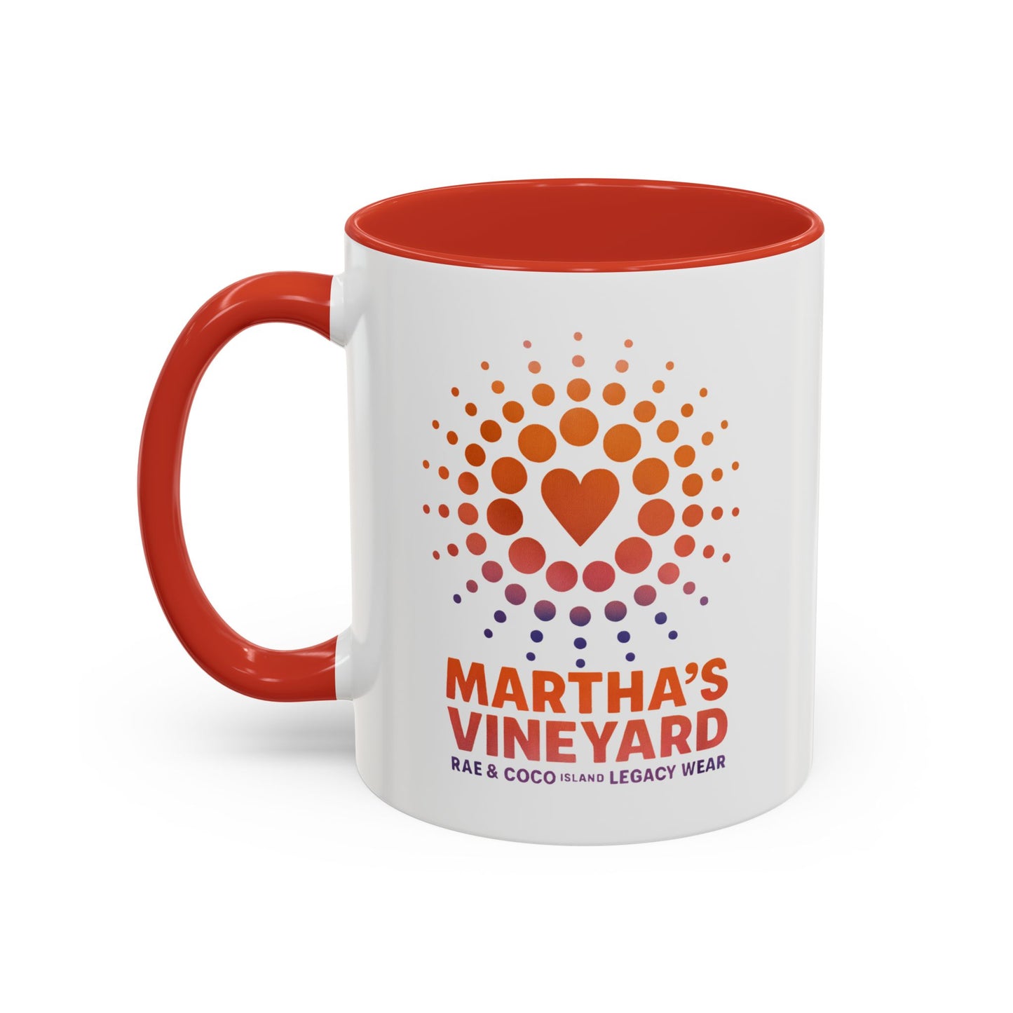 🧡💜 Heart & Dots “Martha’s Vineyard Legacy” Accent Mug (11oz & 15oz)