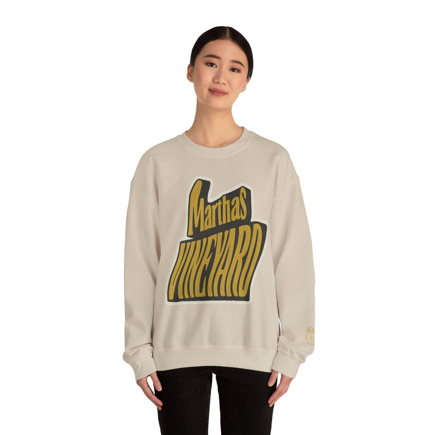 Wavy Martha’s Vineyard Crewneck Sweatshirt – Unisex Heavy Blend | Cozy Island Style