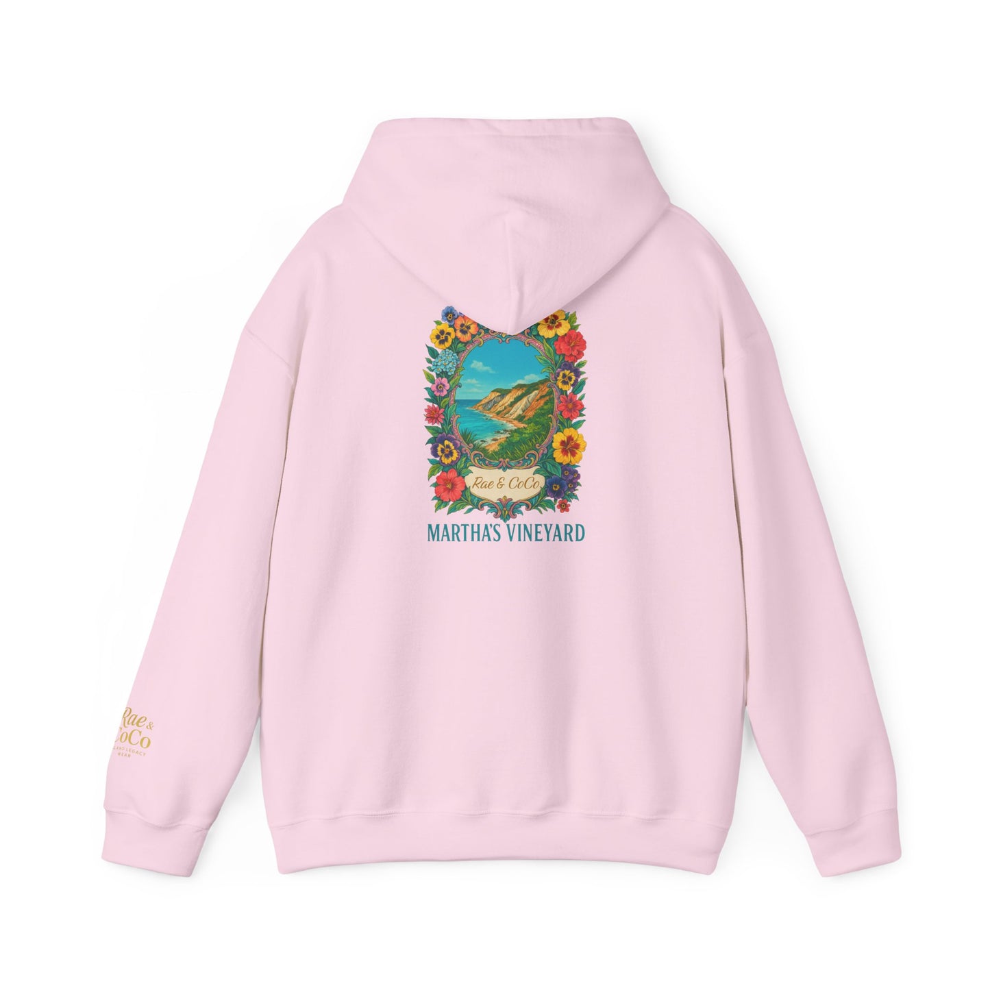 Martha's Vineyard Art Hoodie, Unisex Soft Sweatshirt, Cozy Gift for Beach Lovers, Travel Memory Apparel, Summer Vacation Wear
