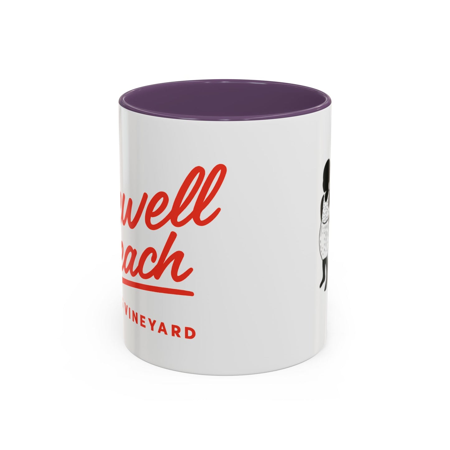 🔴 The Inkwell Beach – Martha’s Vineyard Classic Script Accent Mug (11oz & 15oz)
