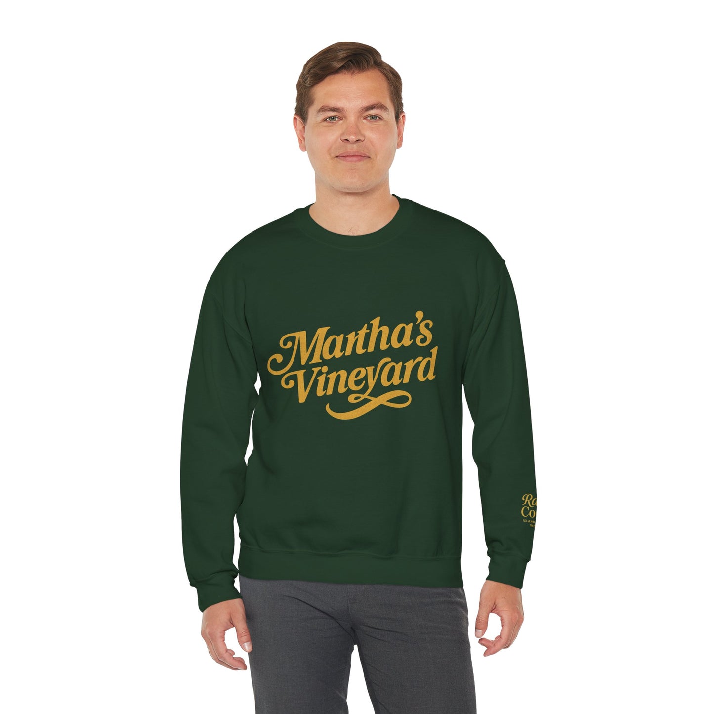 Cursive Martha’s Vineyard Crewneck Sweatshirt – Unisex Heavy Blend | Cozy Island Style