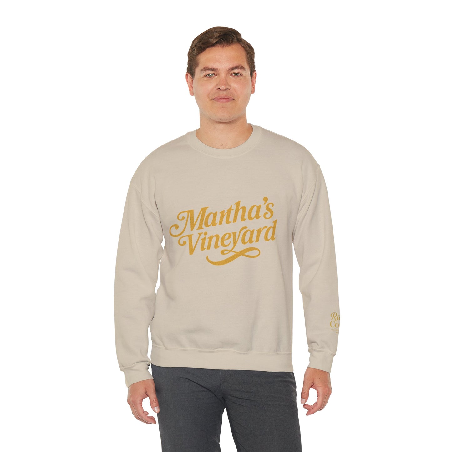 Cursive Martha’s Vineyard Crewneck Sweatshirt – Unisex Heavy Blend | Cozy Island Style