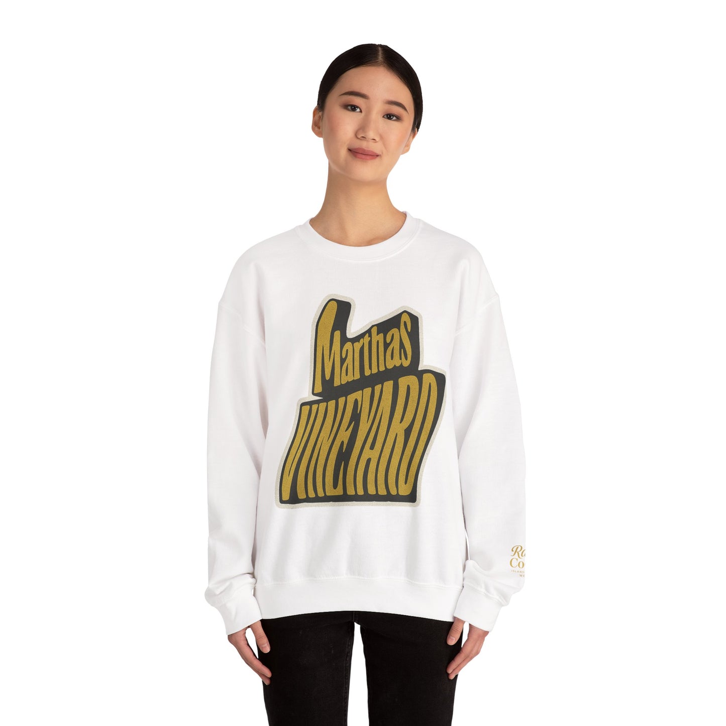 Wavy Martha’s Vineyard Crewneck Sweatshirt – Unisex Heavy Blend | Cozy Island Style