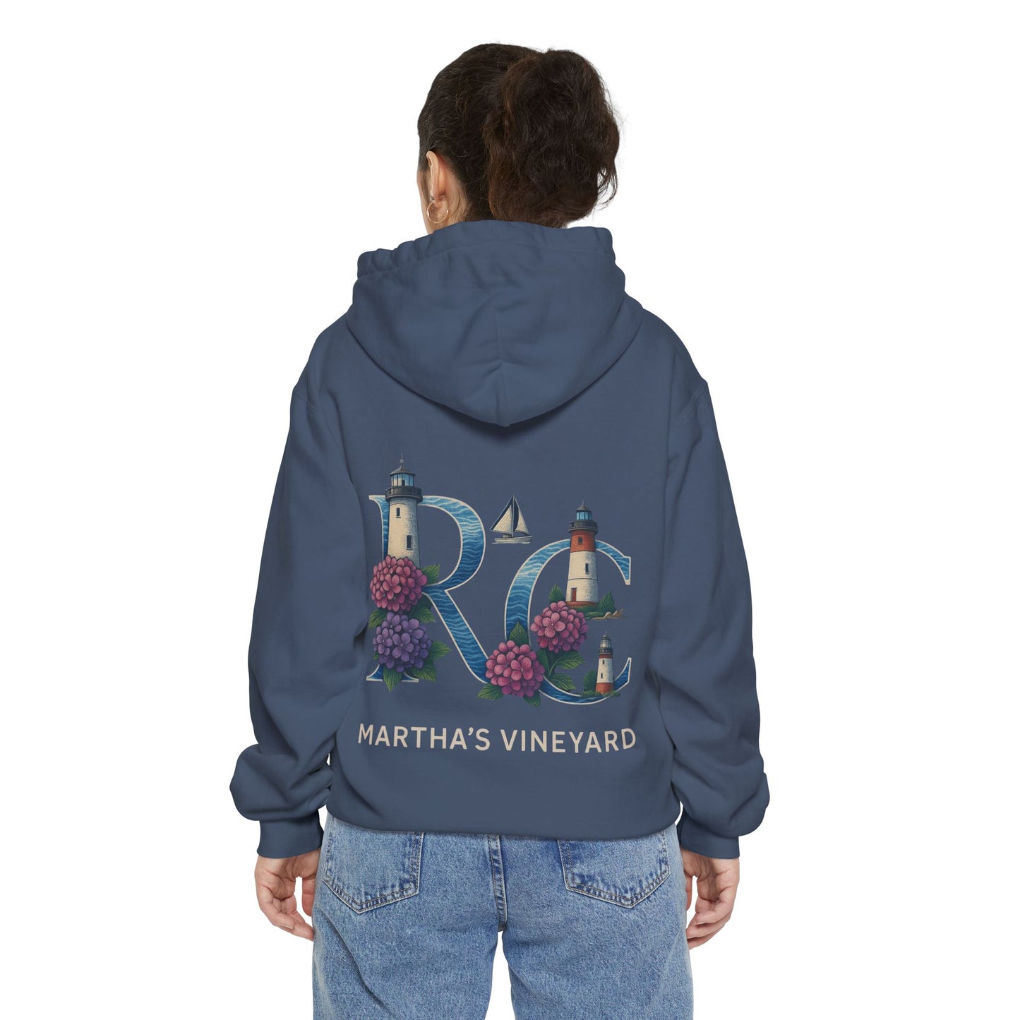 Rae & Coco Martha’s Vineyard Garment-Dyed Hoodie – Vintage Coastal Comfort, Unisex Island Style