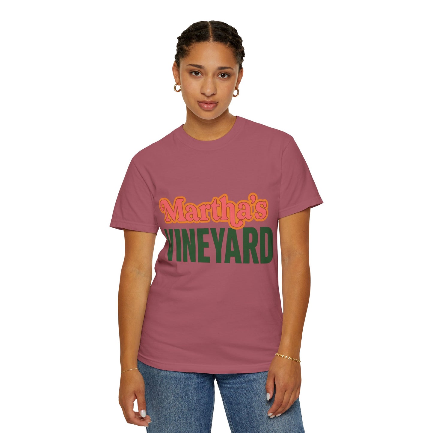 Retro Martha’s Vineyard Tee – Bold Vintage Lettering Unisex Island Shirt