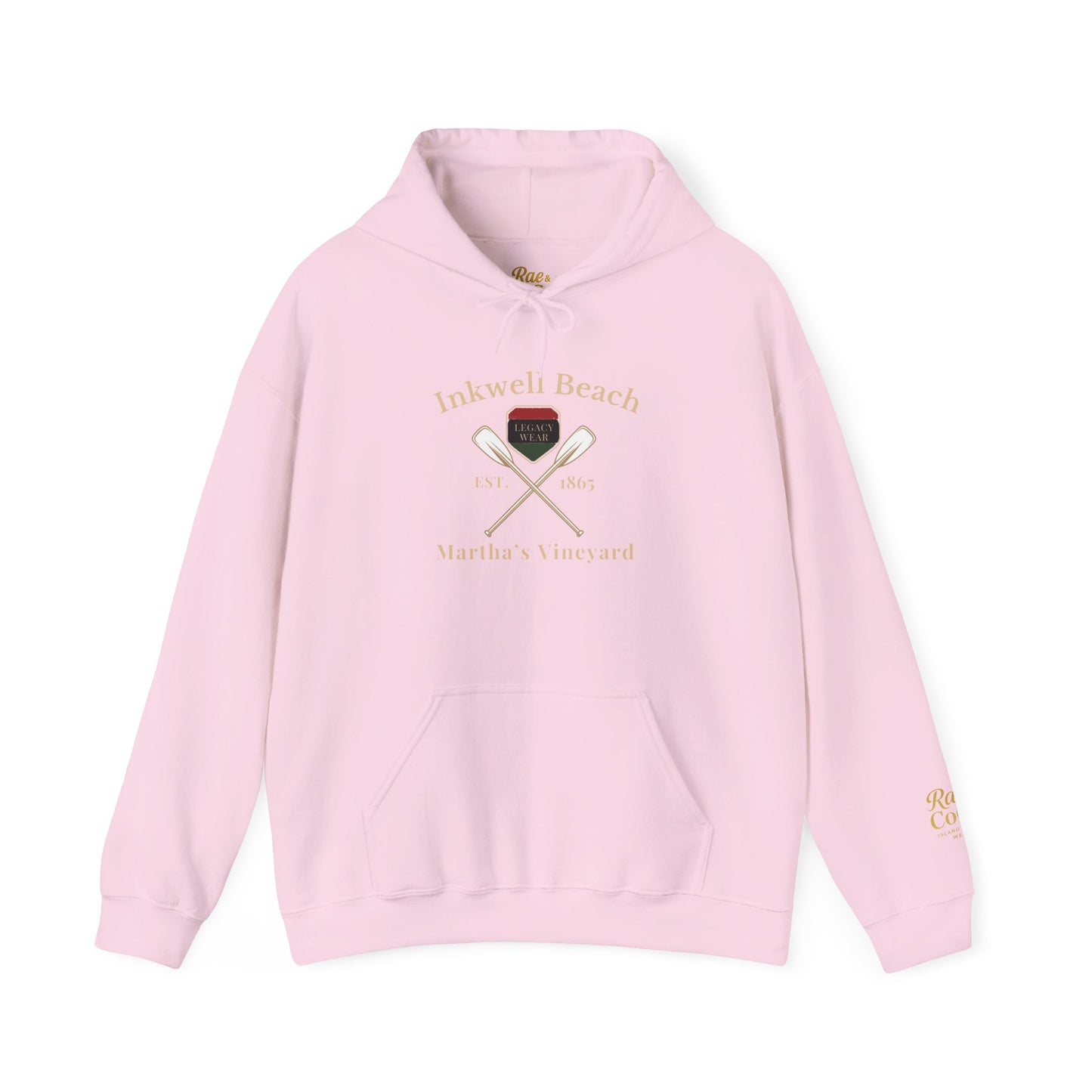 Cozy Beach Hoodie: InkWell Vineyard Design, Unisex Pullover Sweatshirt, Gift for Beach Lovers, Casual Wear, Vacation Essential