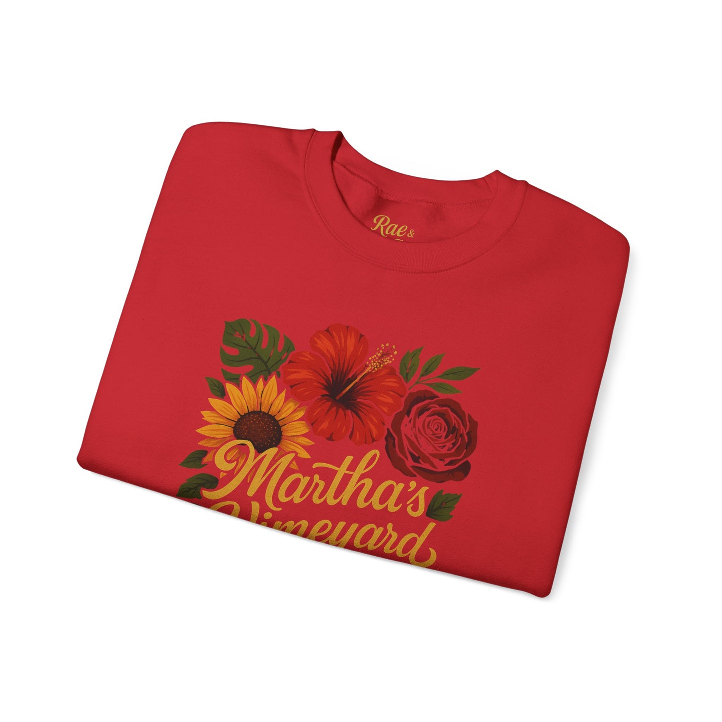 Ocean Park Floral Crewneck Sweatshirt – Martha’s Vineyard Classic | Unisex Heavy Blend