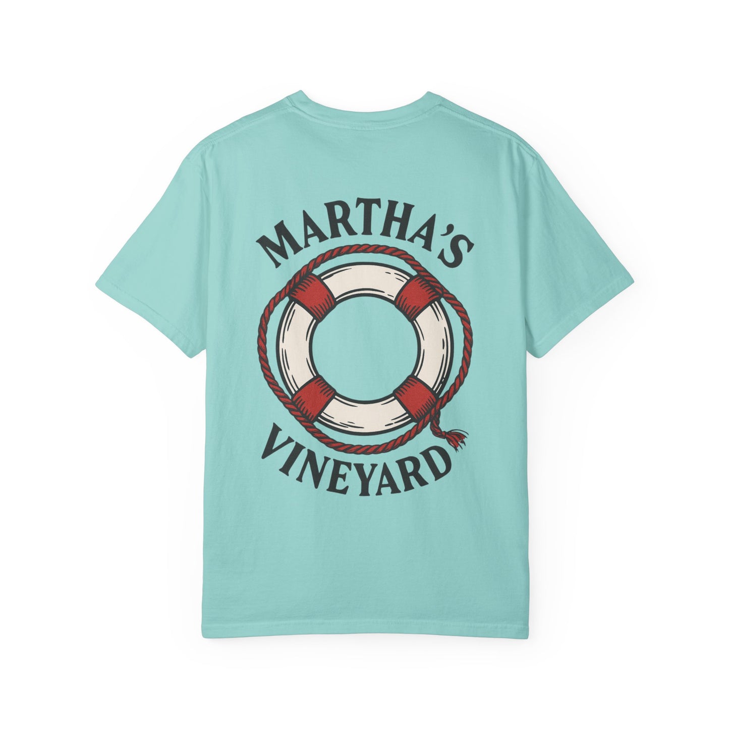 Martha’s Vineyard Lifebuoy Tee – Nautical Vintage Island Graphic Shirt