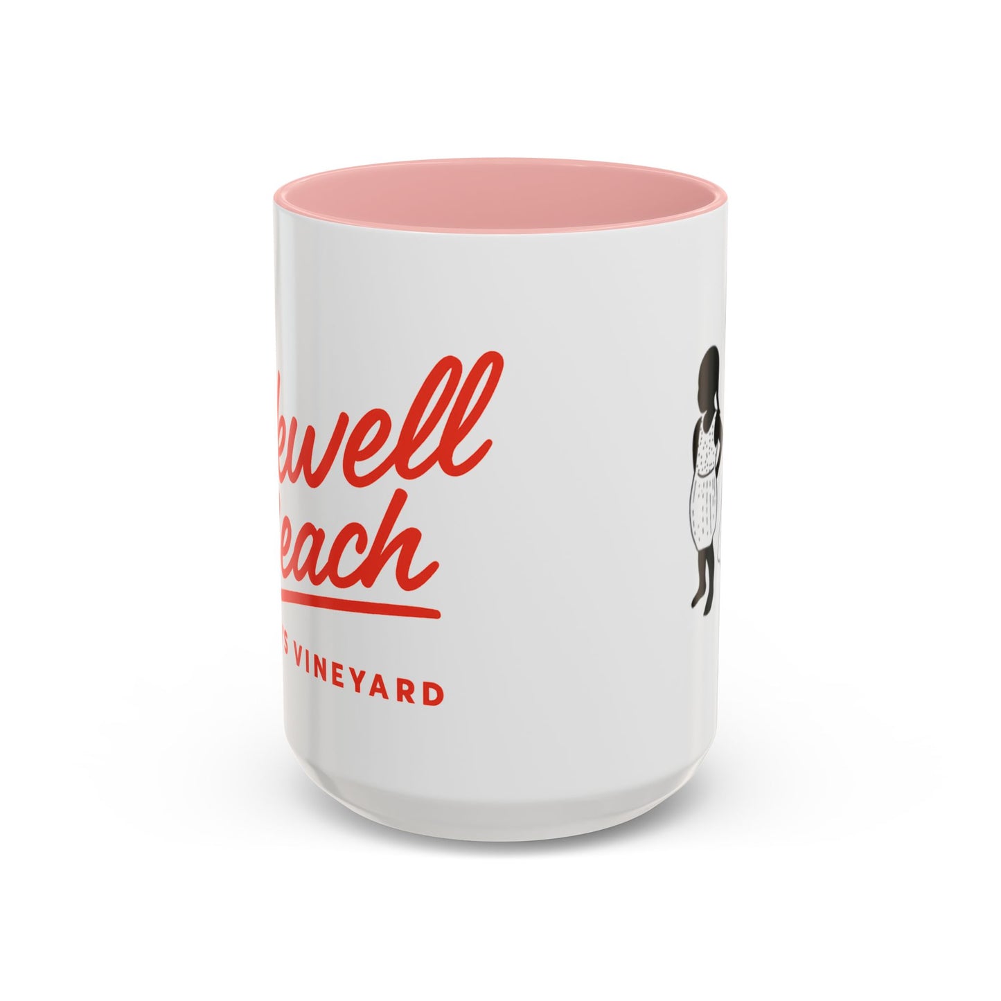 🔴 The Inkwell Beach – Martha’s Vineyard Classic Script Accent Mug (11oz & 15oz)